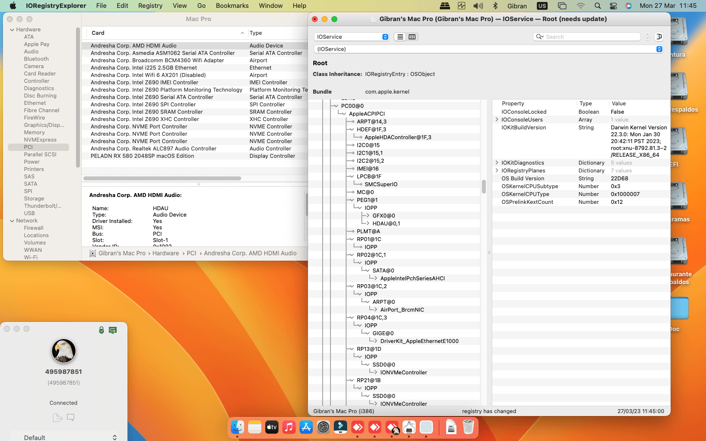 Asus ROG Strix Z690 A Gaming Wifi D4 + Intel Core i7 12700K + Peladn RX 580 2048SP   OpenCore 10