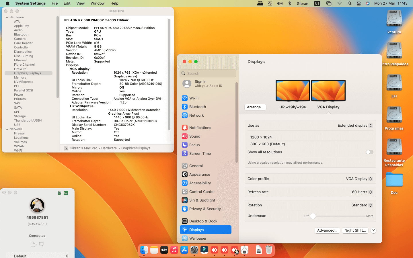 Asus ROG Strix Z690 A Gaming Wifi D4 + Intel Core i7 12700K + Peladn RX 580 2048SP   OpenCore 6