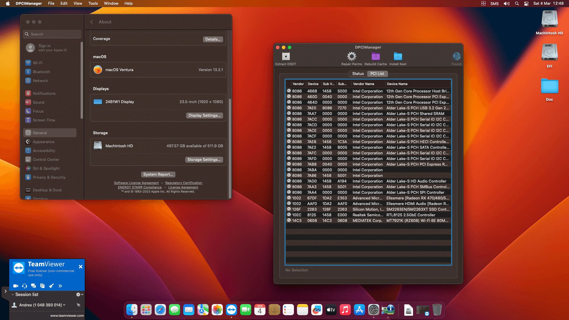 Gigabyte B660M DS3H AX DDR4 + Intel Core i7 12700F + Sapphire RX 580   OpenCore 2