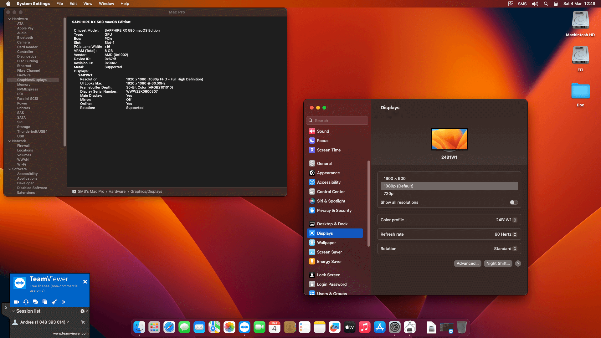 Gigabyte B660M DS3H AX DDR4 + Intel Core i7 12700F + Sapphire RX 580   OpenCore 5