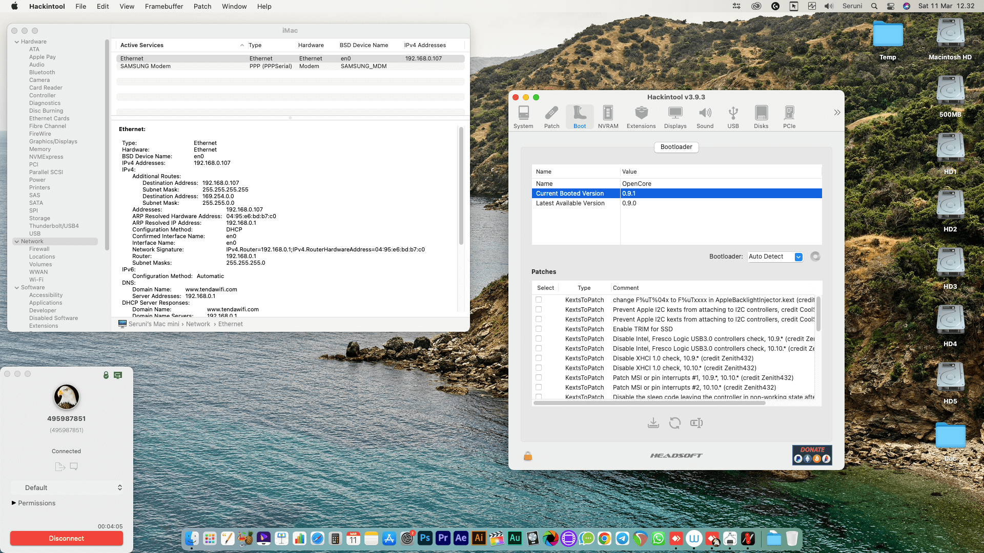 Gigabyte H310M DS2 2.0 + Intel Core i7 9700 + Power Color RX 550 3rd OpenCore 8