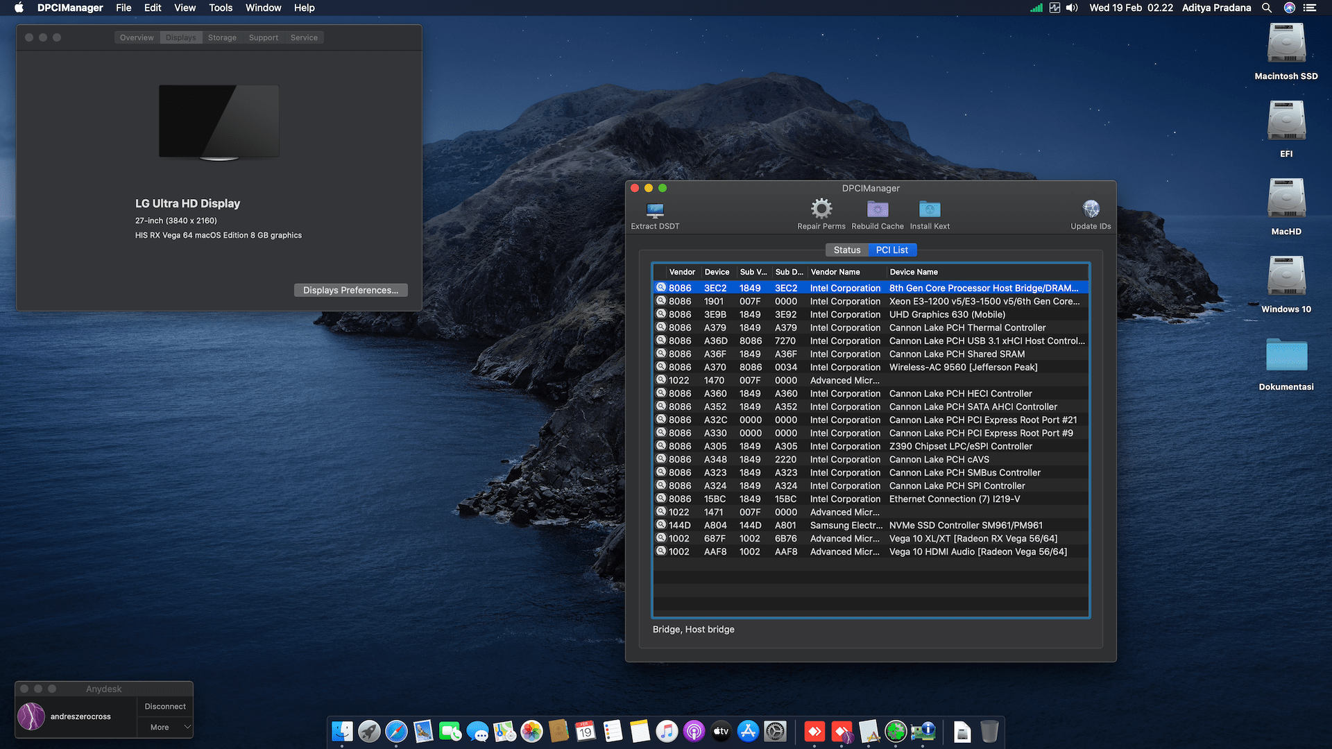 Asrock Z390 Phantom Gaming ITX:AC + Intel Core i7 8700K + HIS VEGA 64 2
