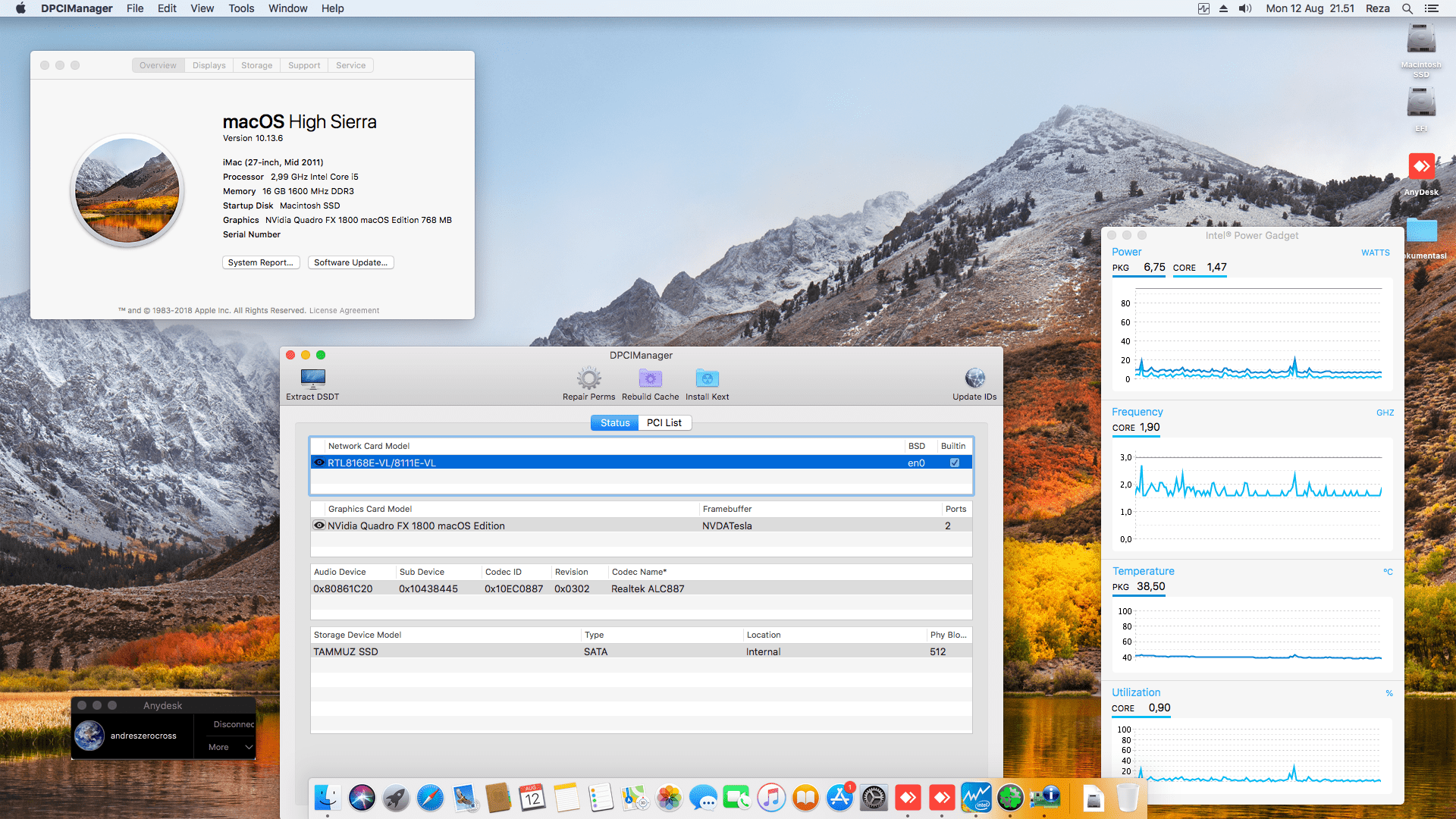 Asus P8H61 M LX + Intel Core i5 2320 + Quadro FX 1800 1