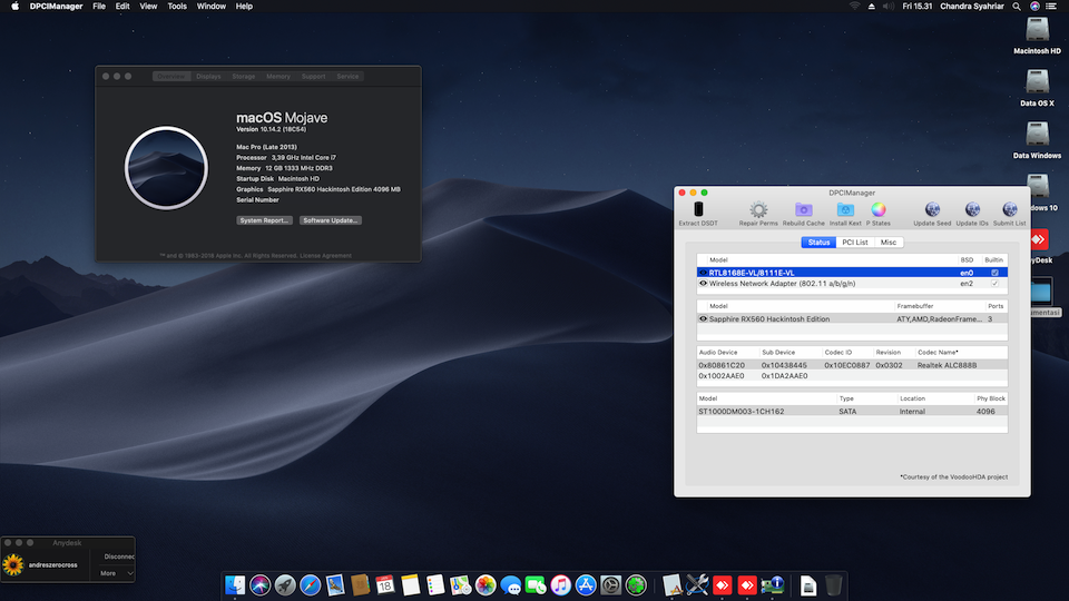 Asus P8H61 MLX + i7 2600 + RX560 1