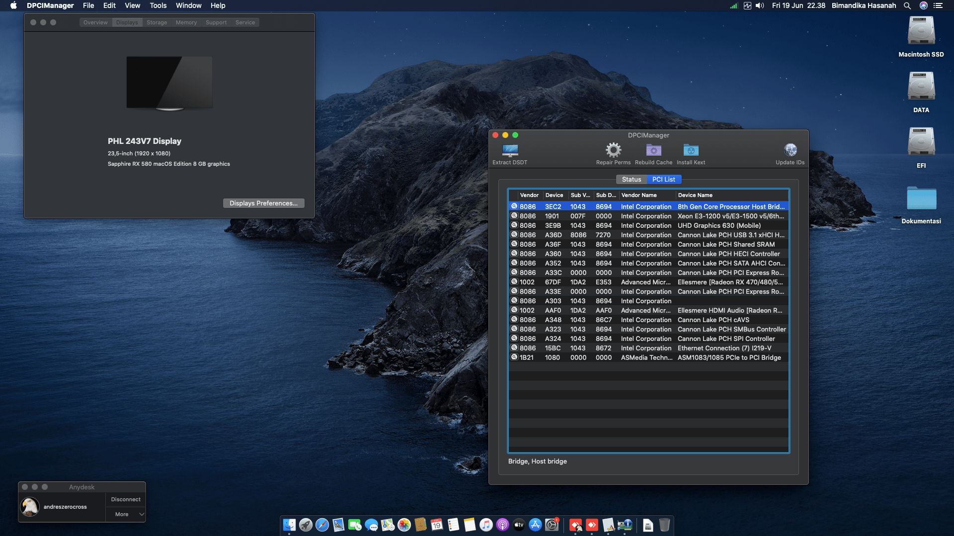 Asus TUF H310 Plus Gaming + Intel Core i5 9600K + Sapphire RX 580 2