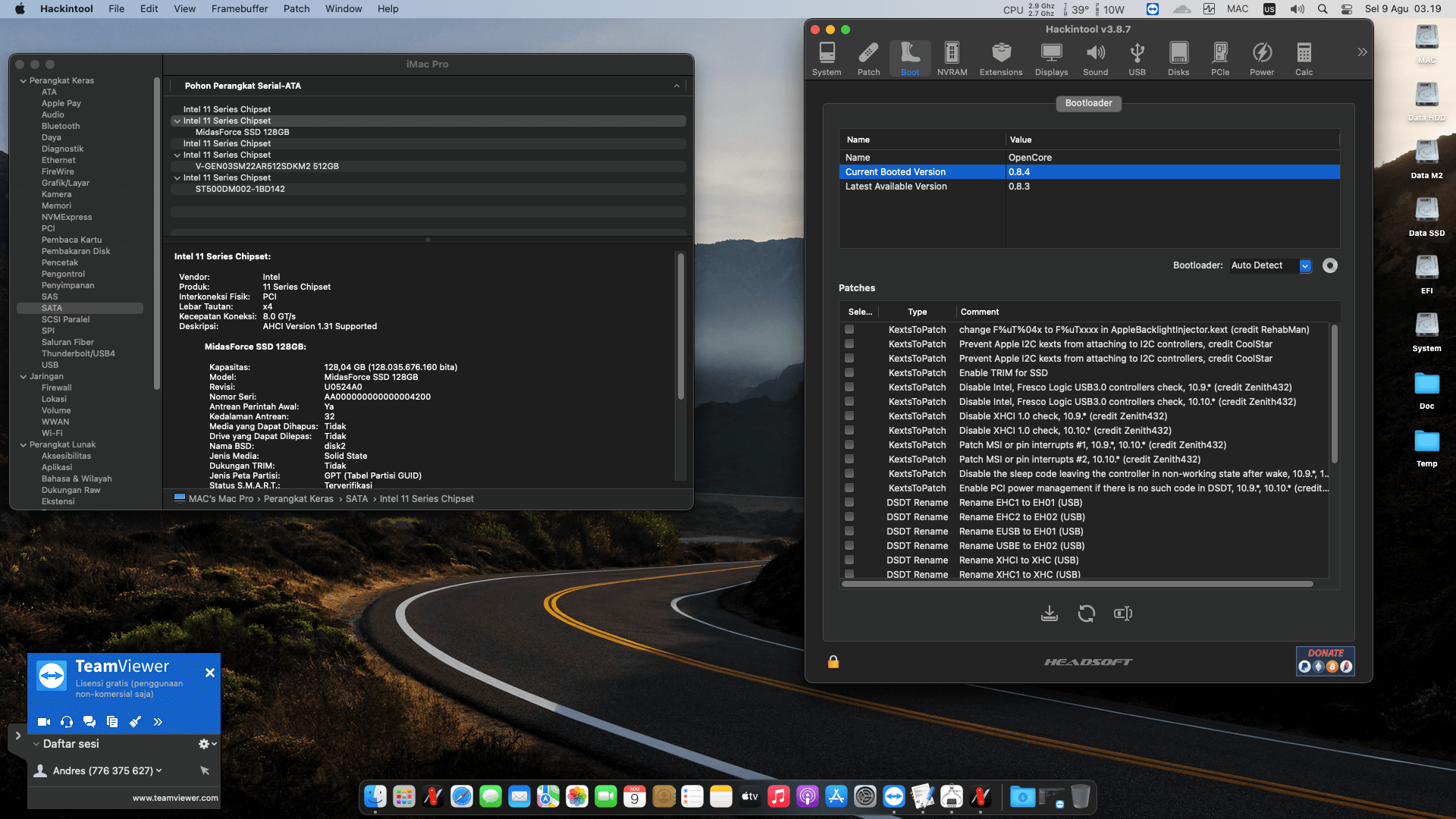 Asrock B450M Steel Legend + AMD Ryzen 5 2600X + Asrock RX 6650 XT   OpenCore 7