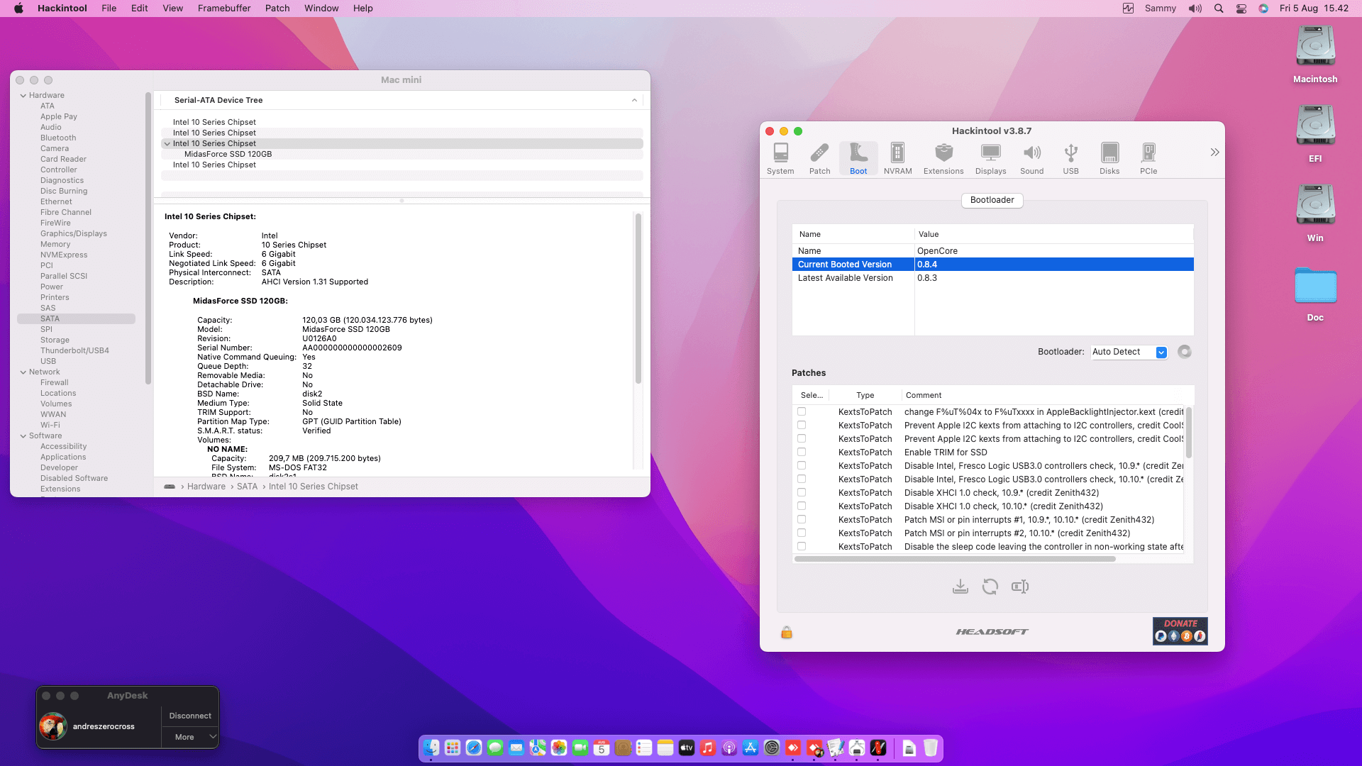 Asrock H110M DVS R3.0 + Intel Core i5 7600   OpenCore 8