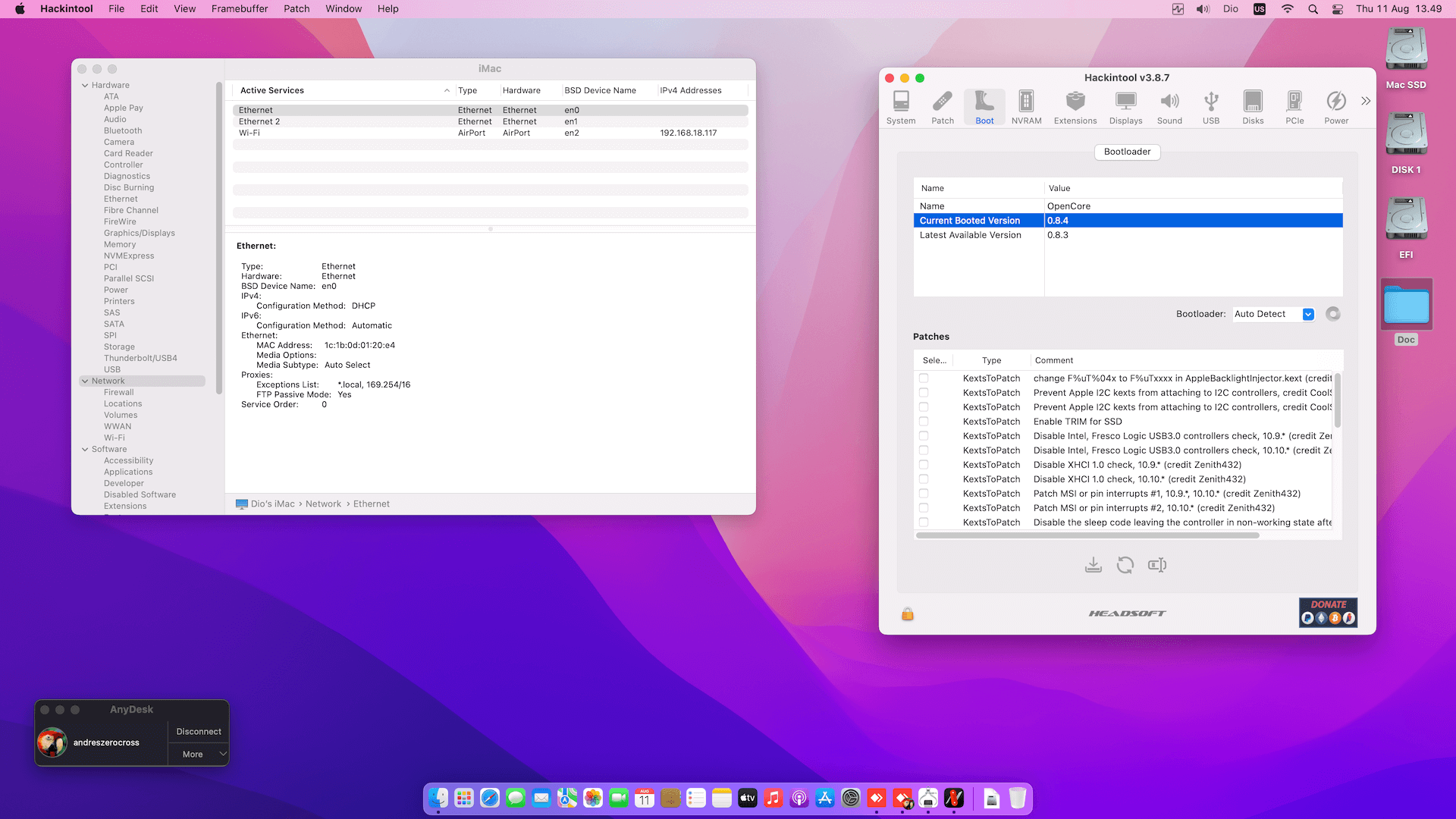 Gigabyte GA H170N WIFI + Intel Core i7 6700K + Sapphire RX 560   OpenCore 8