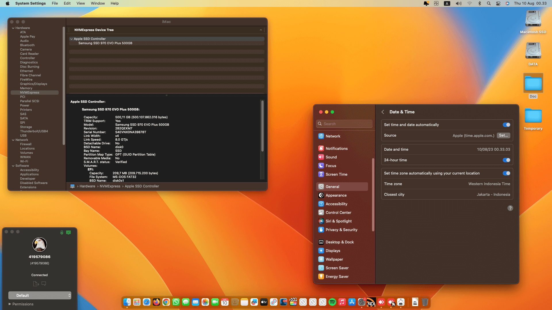 Gigabyte B460 Aorus Pro AC + Intel Core i9 10900 + Asrock RX 6650 XT   OpenCore 1
