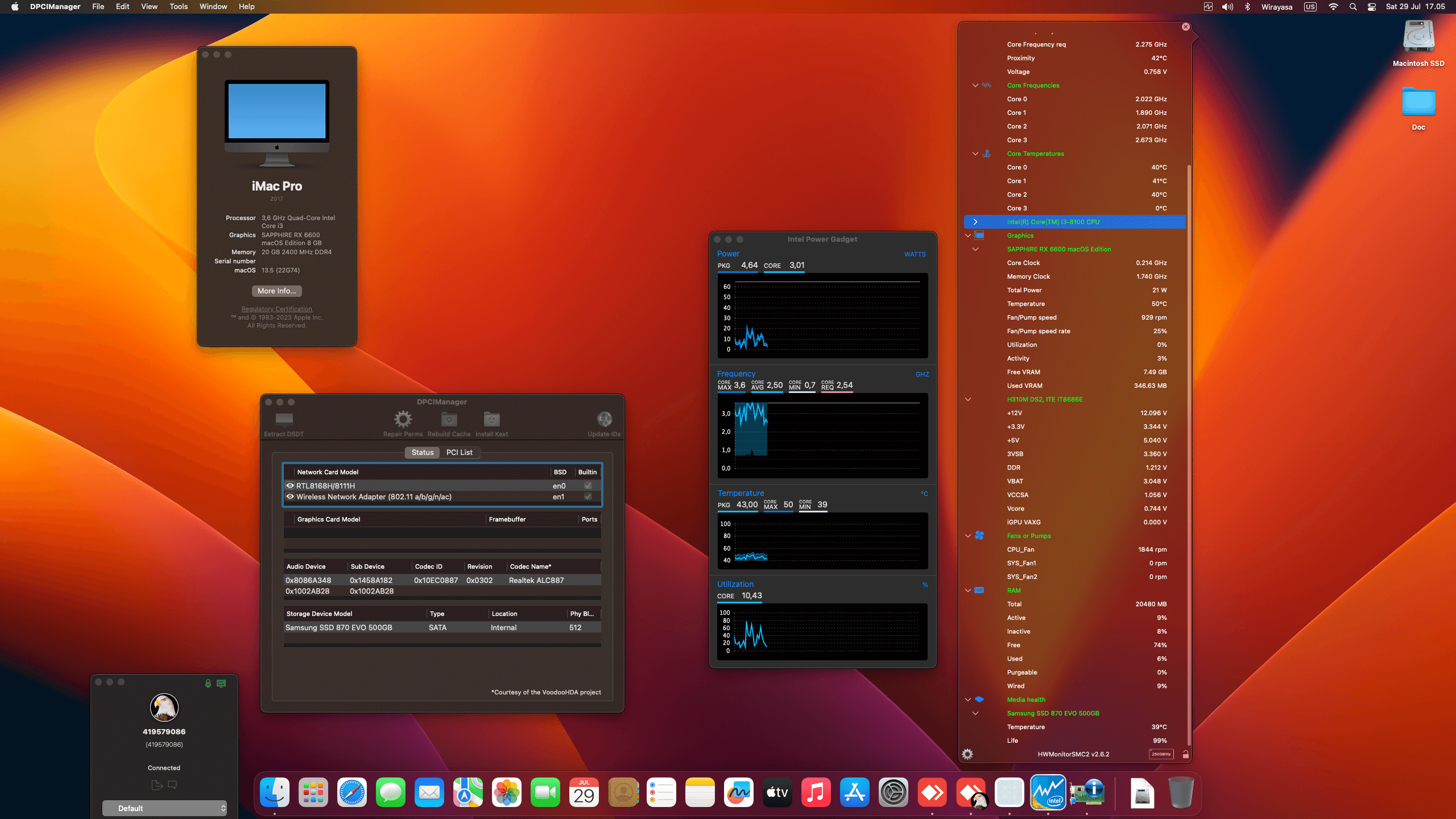 Gigabyte H310M DS2 + Intel Core i3 8100 + Sapphire RX 6600   OpenCore 1