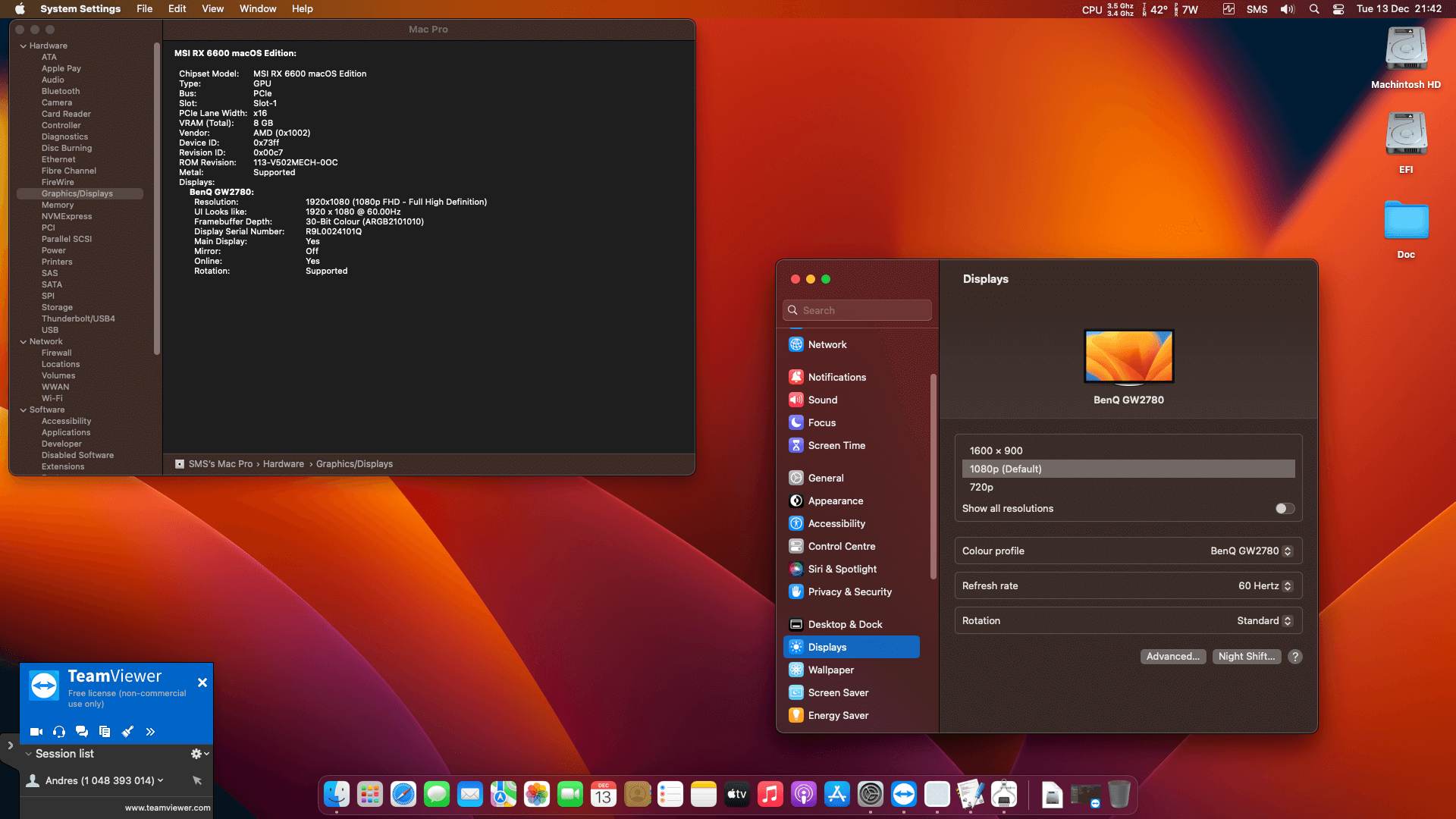 Asus Prime B550M K + AMD Ryzen 7 5700G + MSI RX 6600   OpenCore 5