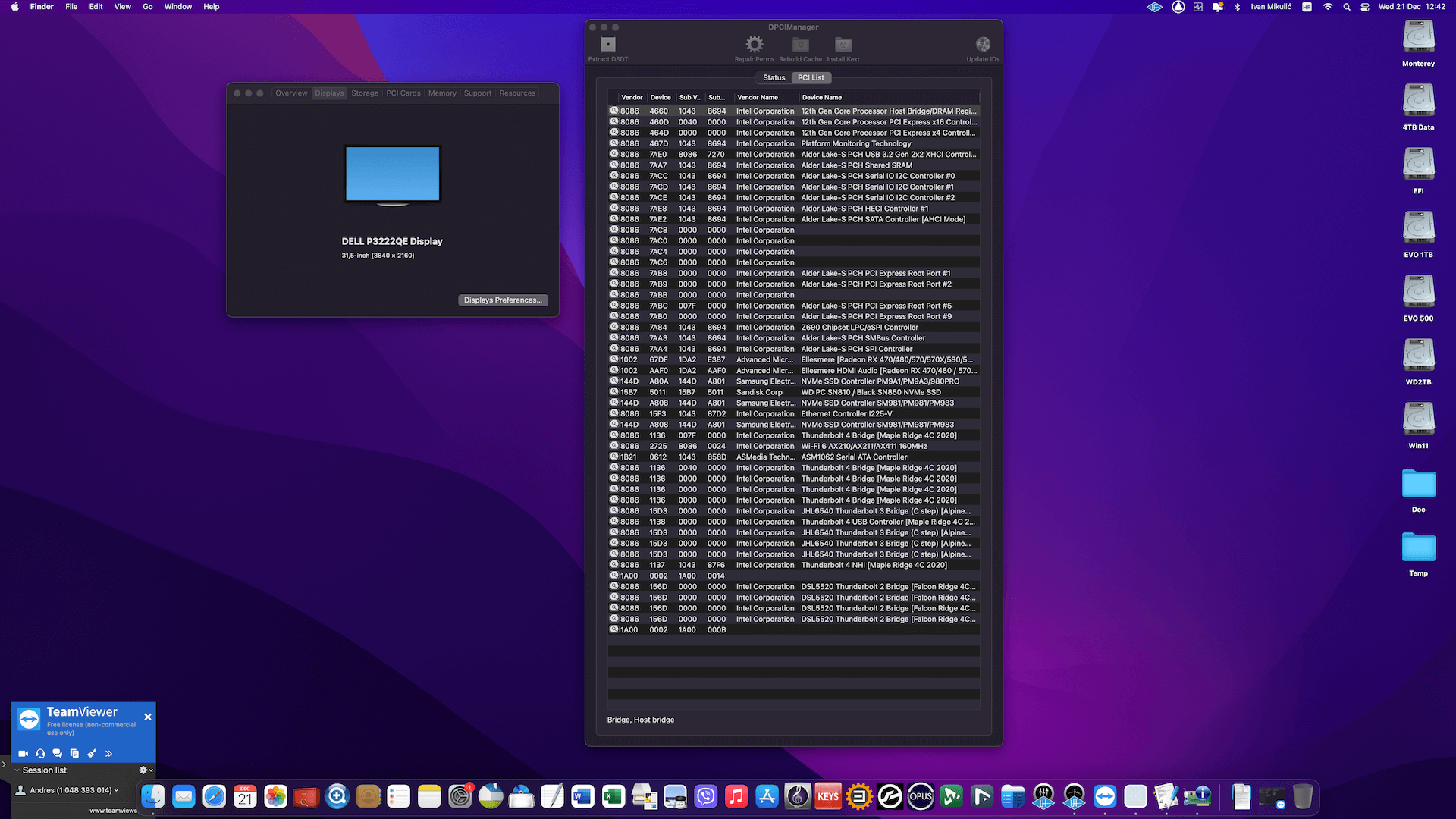 Asus ROG Maximus Z690 Hero + Intel Core i9 12900K + Sapphire RX 580 2nd   OpenCore 2