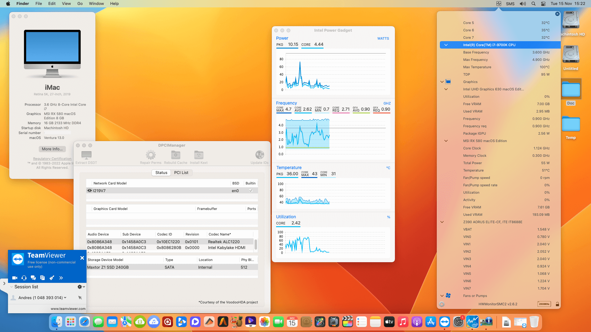 Gigabyte Z390 Aorus Elite + Intel Core i7 9700K + MSI RX 580   OpenCore 1