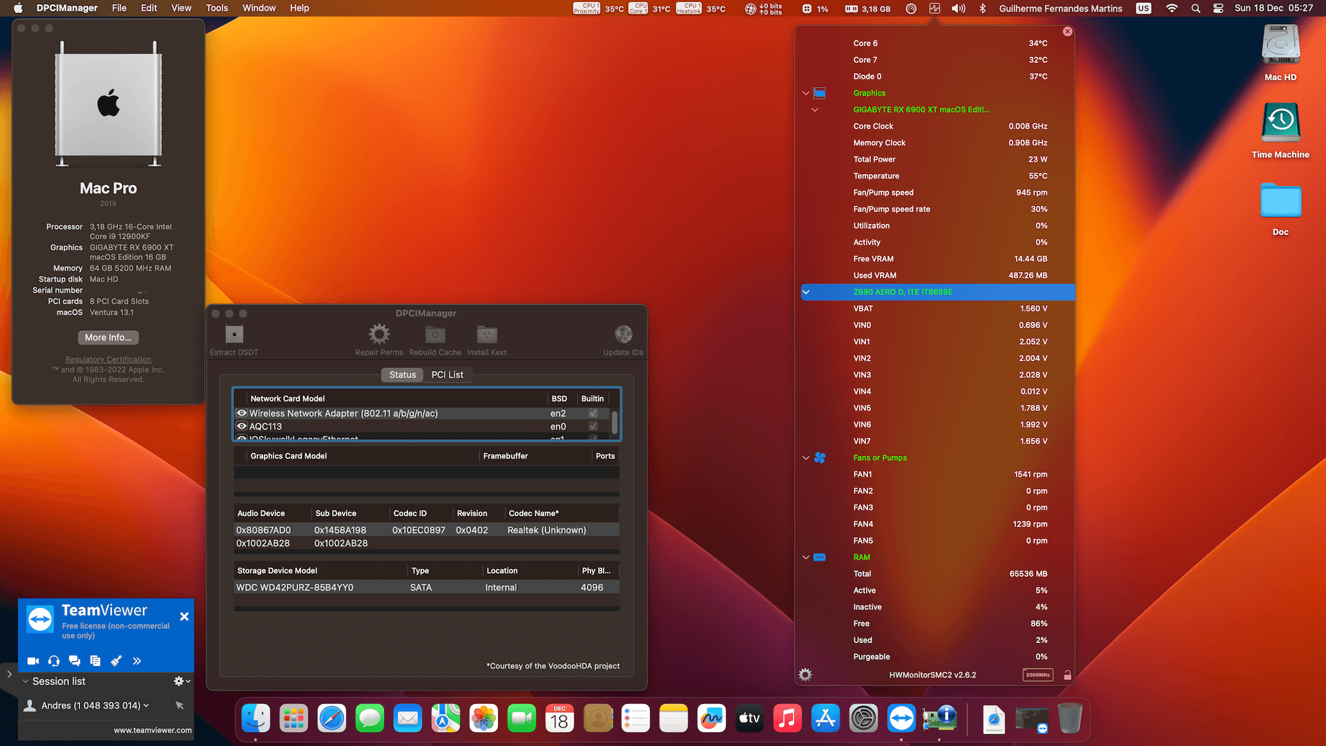 Gigabyte Z690 Aero D + Intel Core i9 12900KF + Gigabyte RX 6900 XT   OpenCore 1