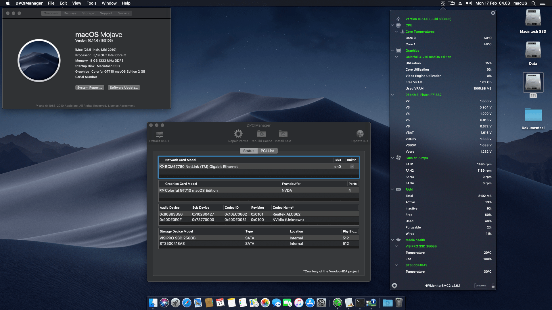 Dell Precision T1500 + Intel Core i3 550 + Colorful GT710 1
