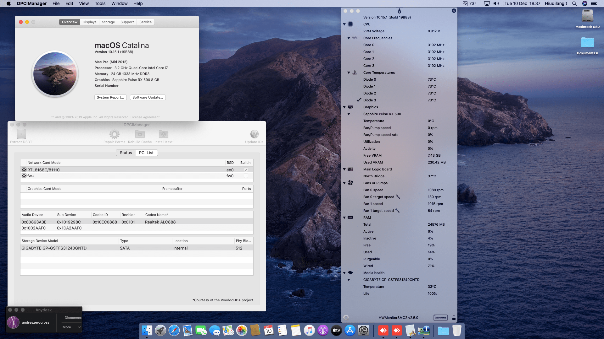 ECS X58B A3 SLI + i7 960 + Sapphire RX 590 2