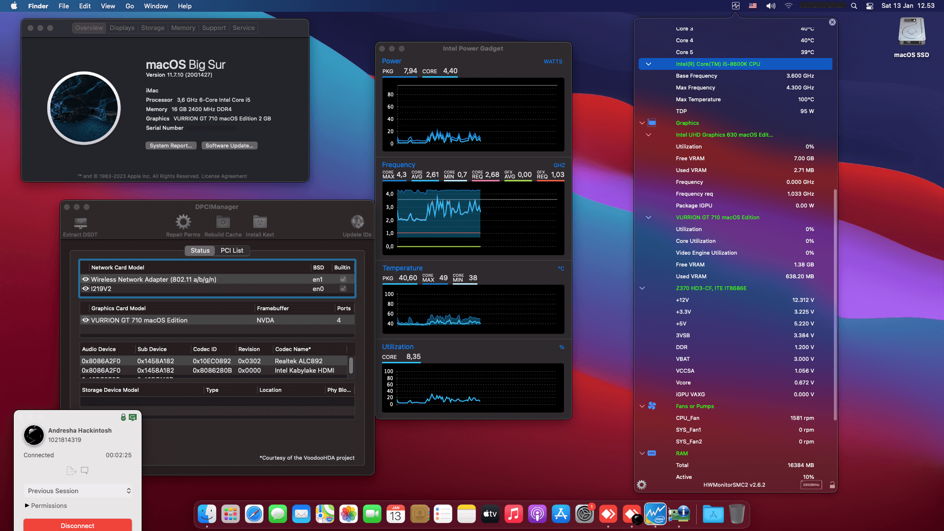 Gigabyte Z370 HD3 + Intel Core i5 8600K + Vurrion GT 710   OpenCore 1