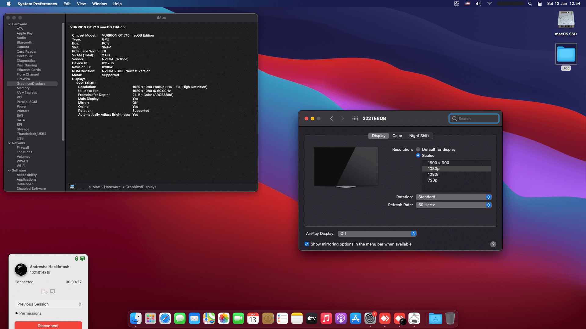 Gigabyte Z370 HD3 + Intel Core i5 8600K + Vurrion GT 710   OpenCore 1