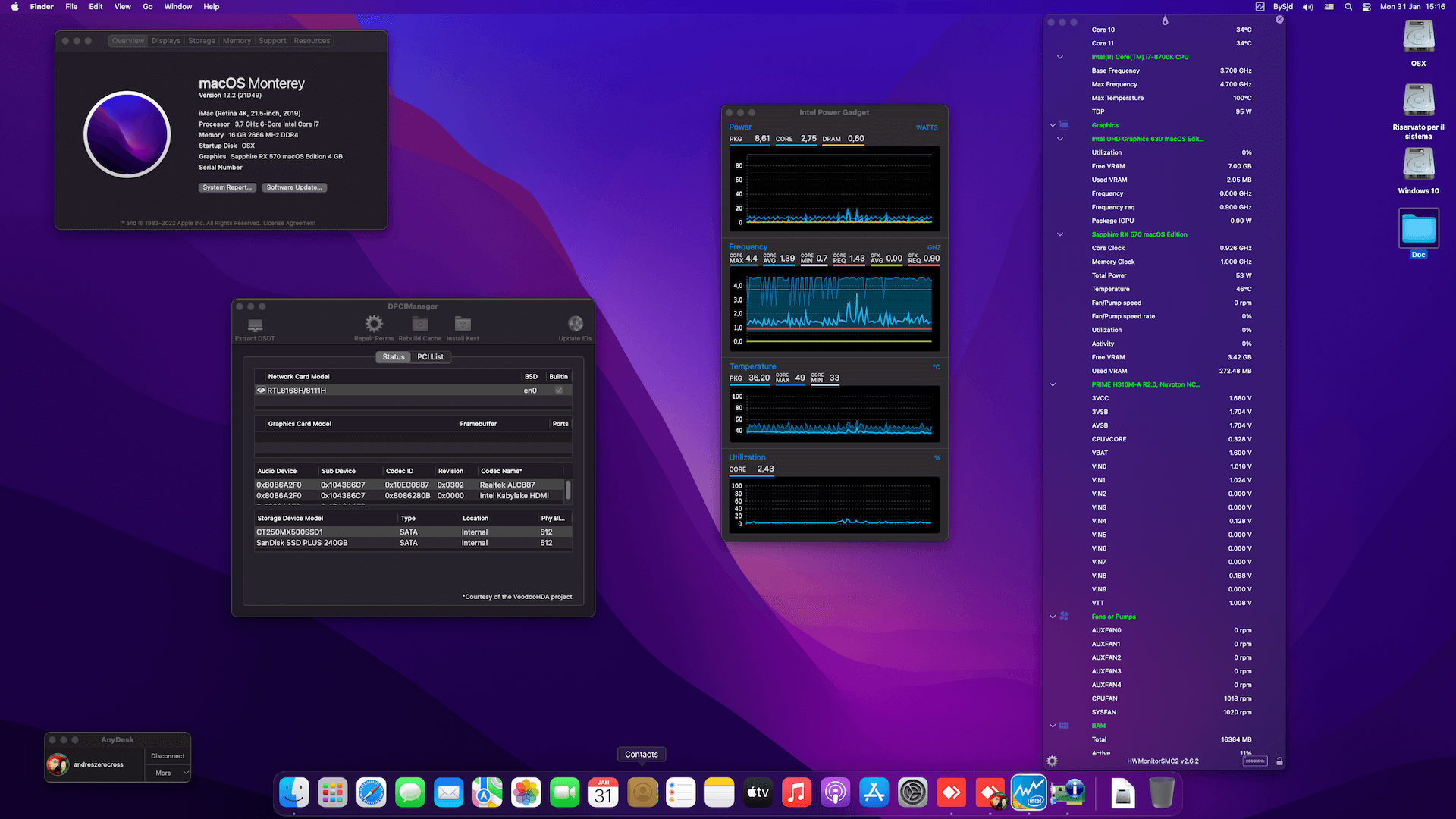 Asus Prime H310M A R2.0 + Intel Core i7 8700K + Sapphire RX 570   OpenCore 1