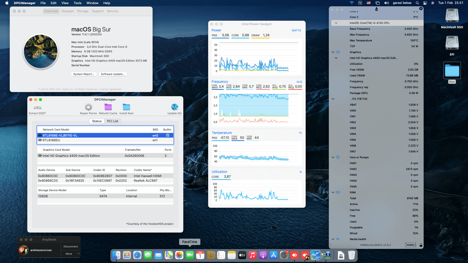 Jetway TiB85MG + Intel Core i3 4130   OpenCore 1