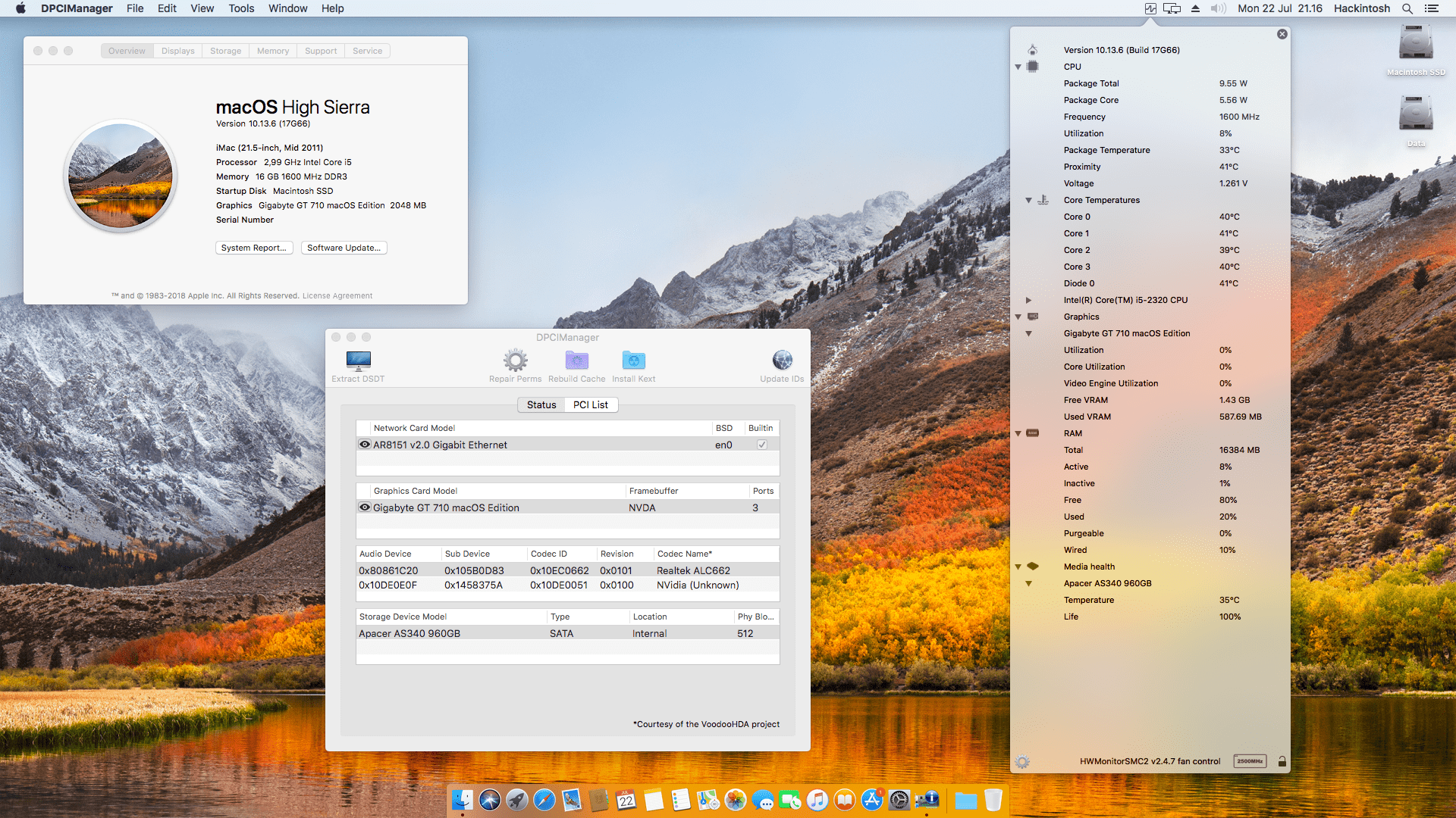 Foxconn H61MXL K + Intel Core i5 2320 + Gigabyte GT 710 1