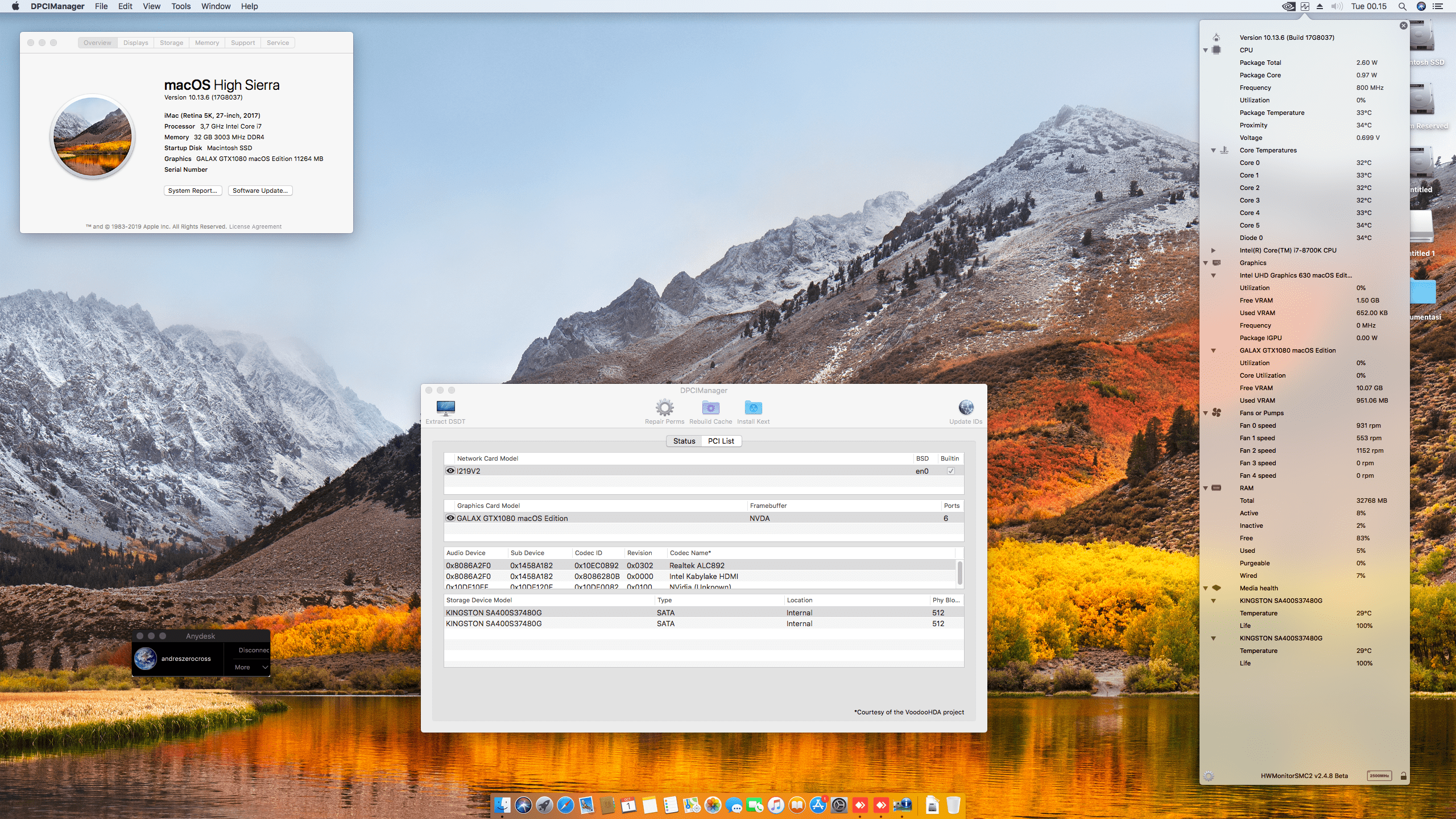 Ggabyte Z370M D3H + Intel Core i7 8700K + Galax 1080Ti 1