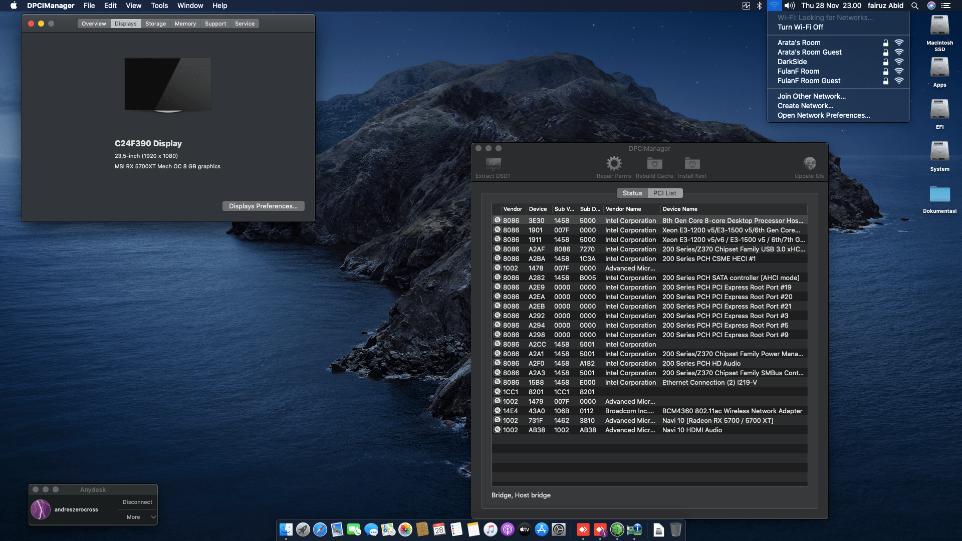 Gigabyte B365 M Aorus Elite + Intel Core i9 9900KF + MSI RX 5700XT 2