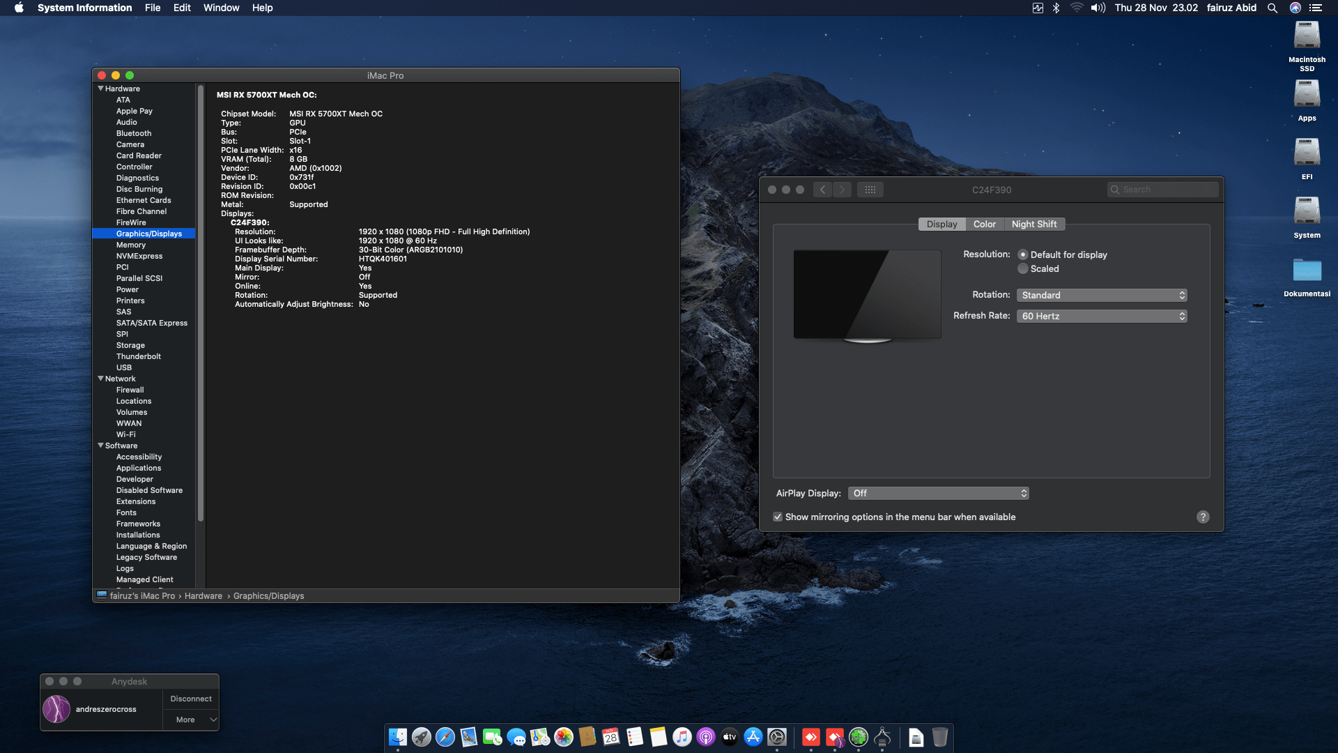 Gigabyte B365 M Aorus Elite + Intel Core i9 9900KF + MSI RX 5700XT 7