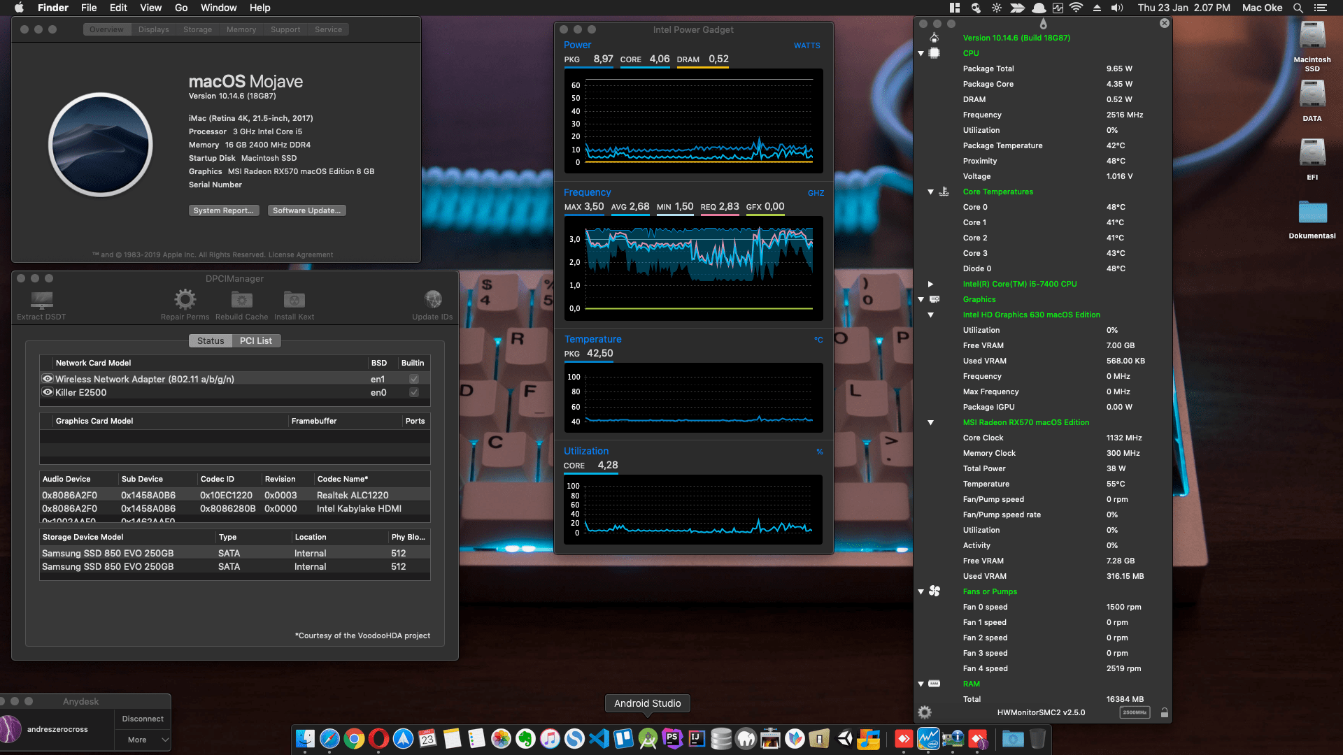 Gigabyte GA H270 Gaming 3 + Intel Core i5 7400 + MSI RX 570 Armor 1