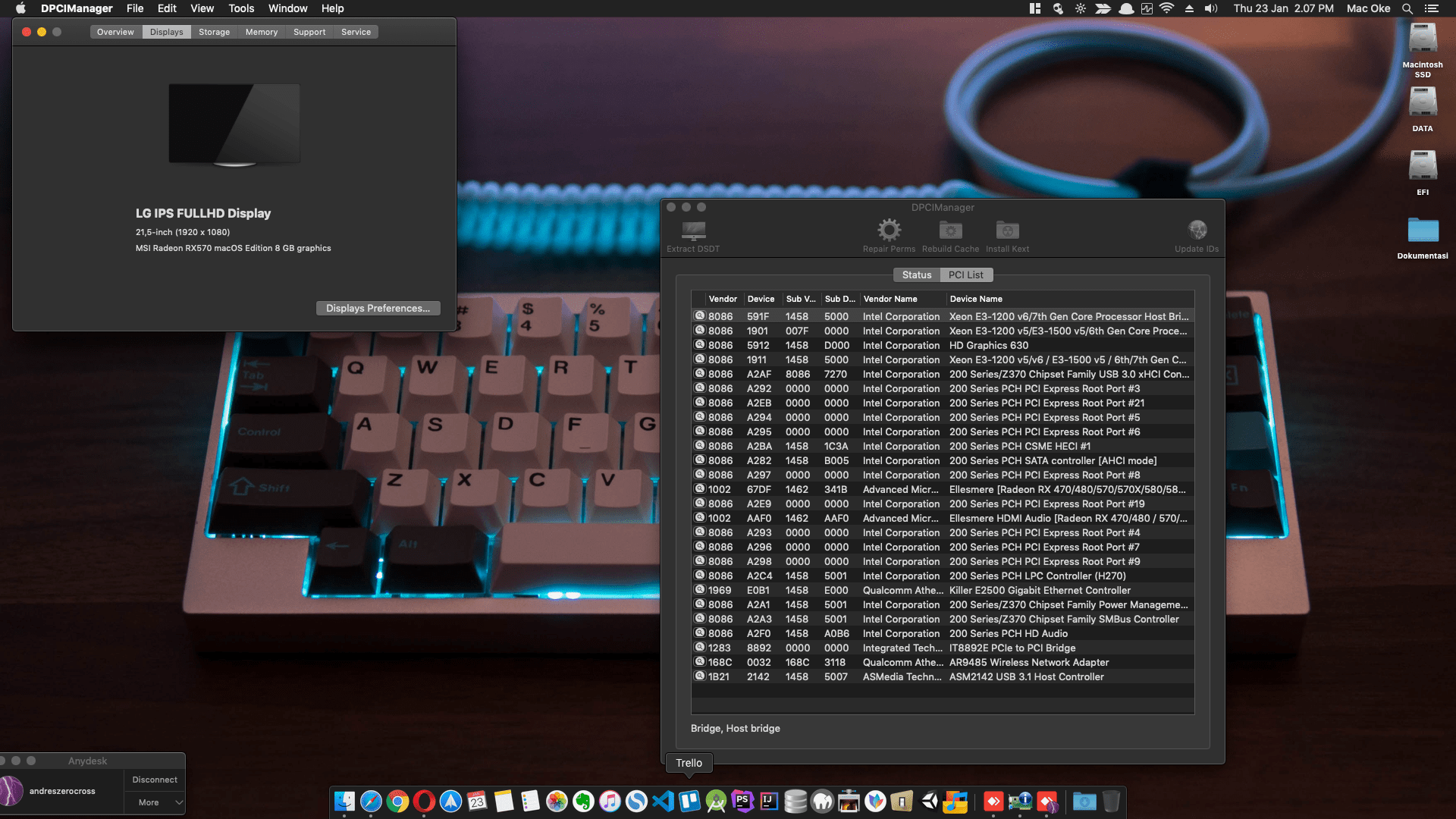 Gigabyte GA H270 Gaming 3 + Intel Core i5 7400 + MSI RX 570 Armor 2