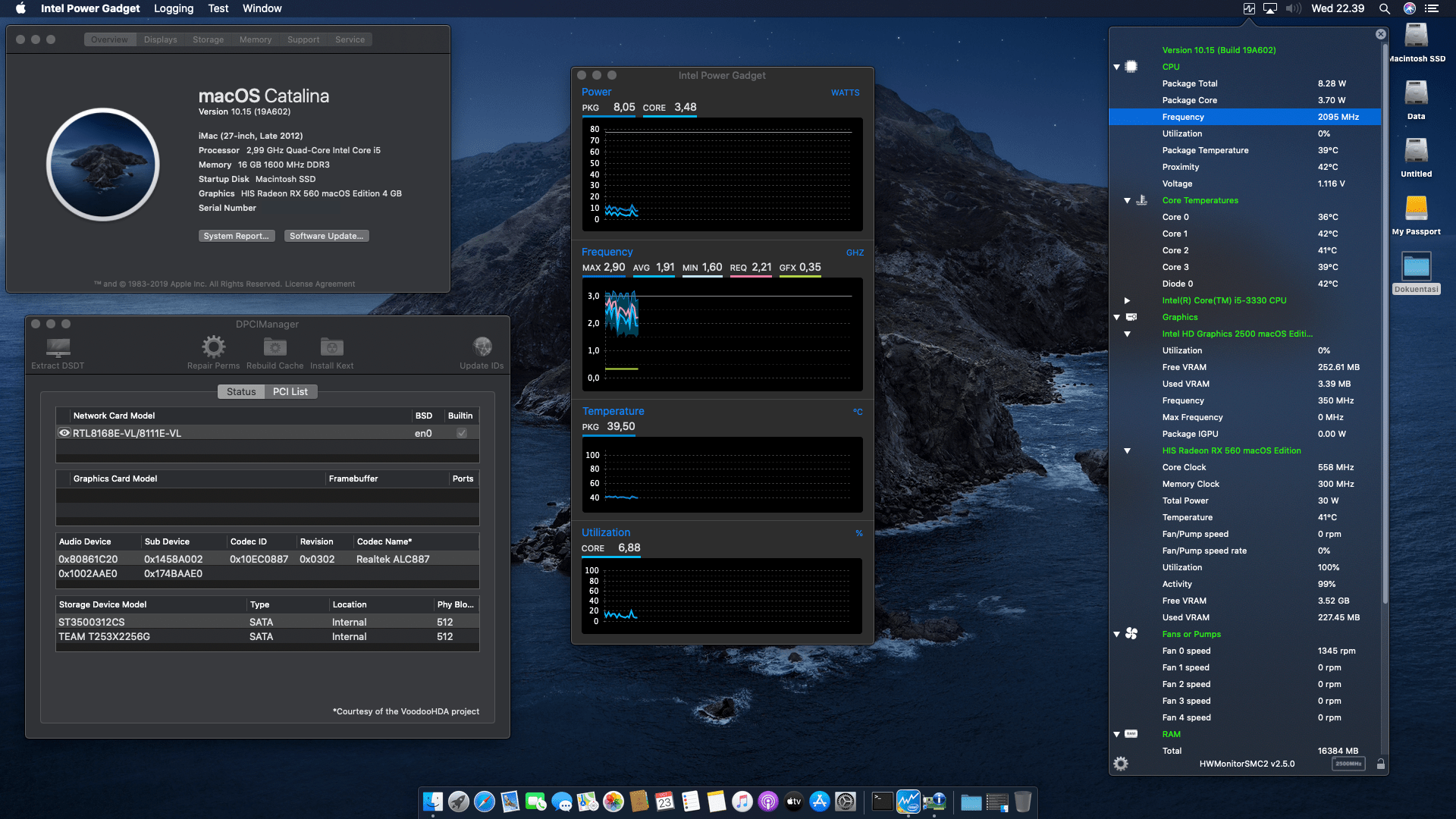 Gigabyte GA H61M DS2 + Intel Core i5 3330 + HIS RX 560 1