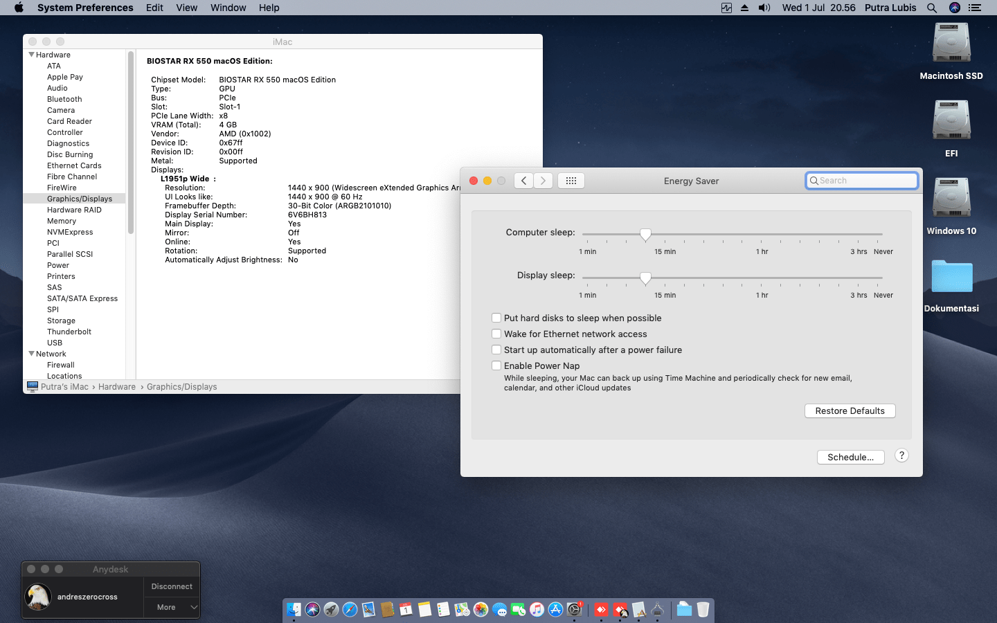 Gigabyte GA H61M S2P + Intel Core i5 3470 + Biostar RX 550 5
