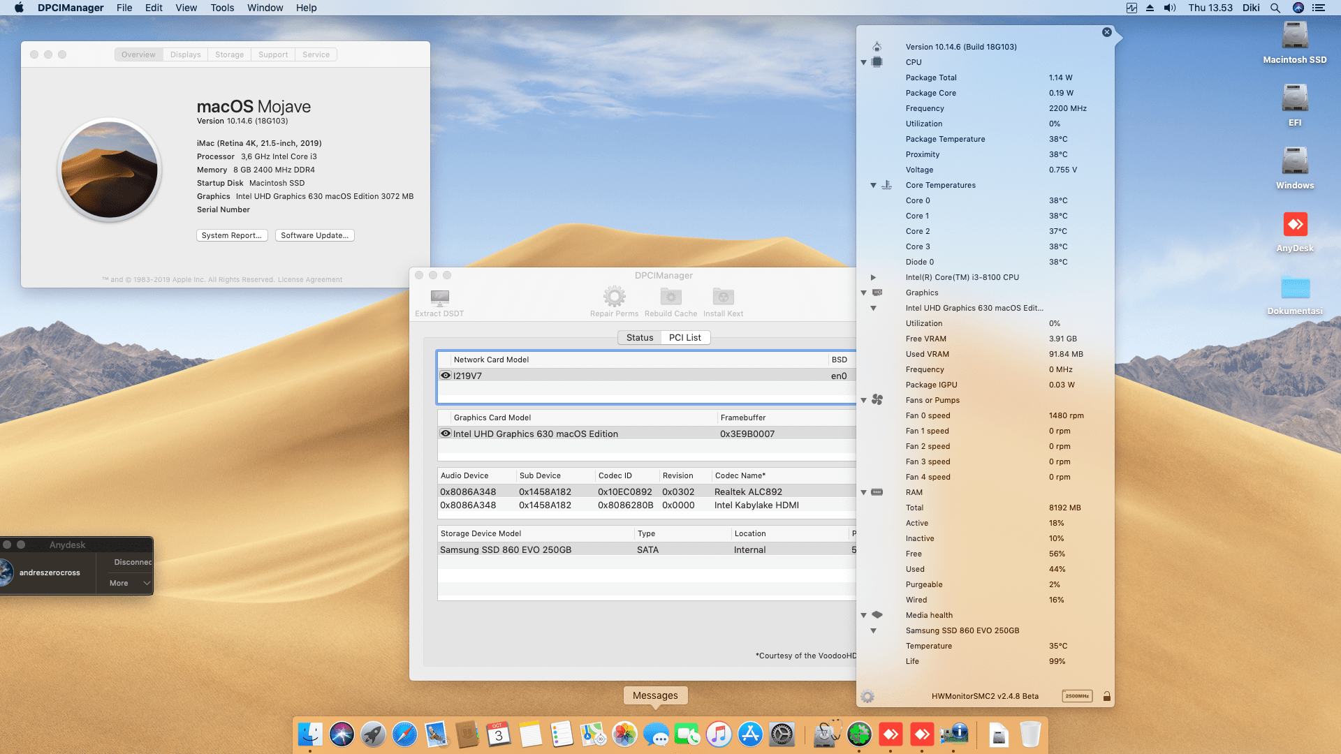 Gigabyte GA Z390M + Intel Core i3 8100 1