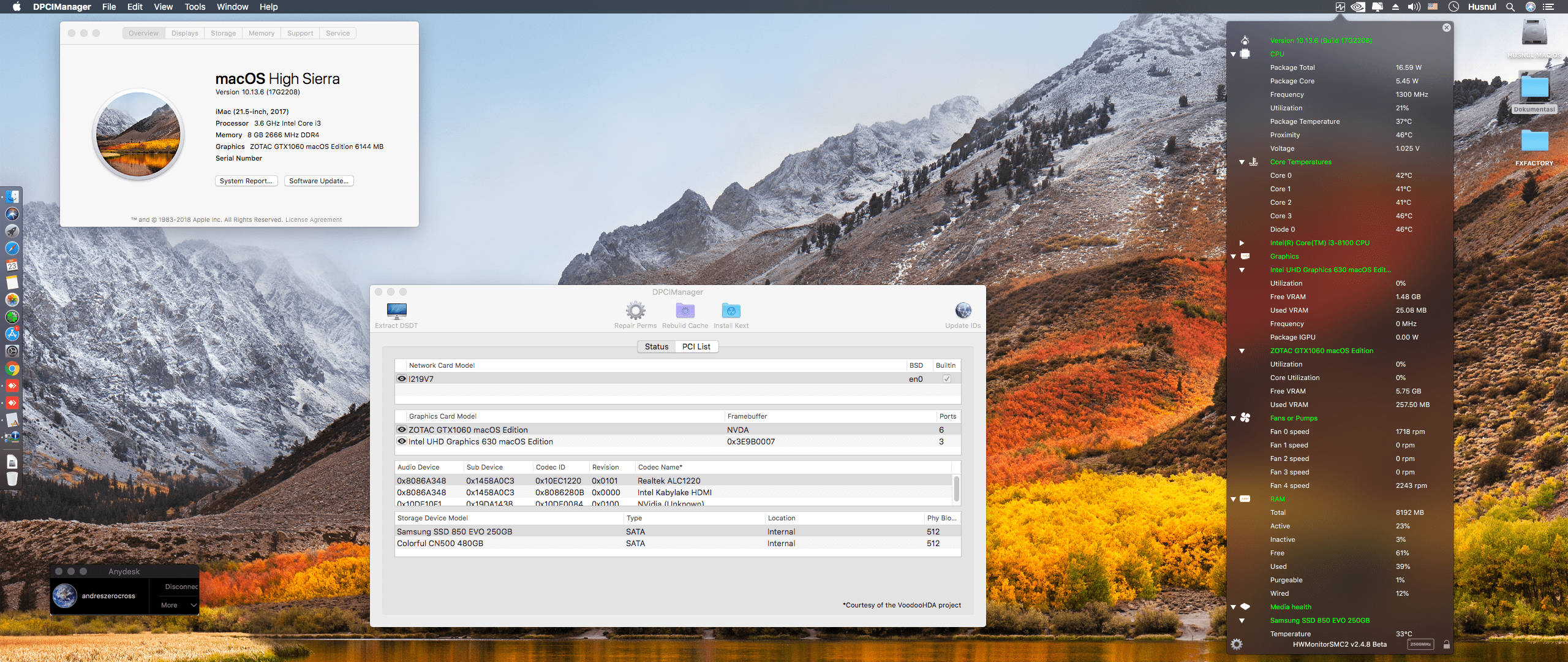Gigabyte H370 Aorus Gaming 3 + Intel Core i3 8100 + Zotac GTX 1060 1