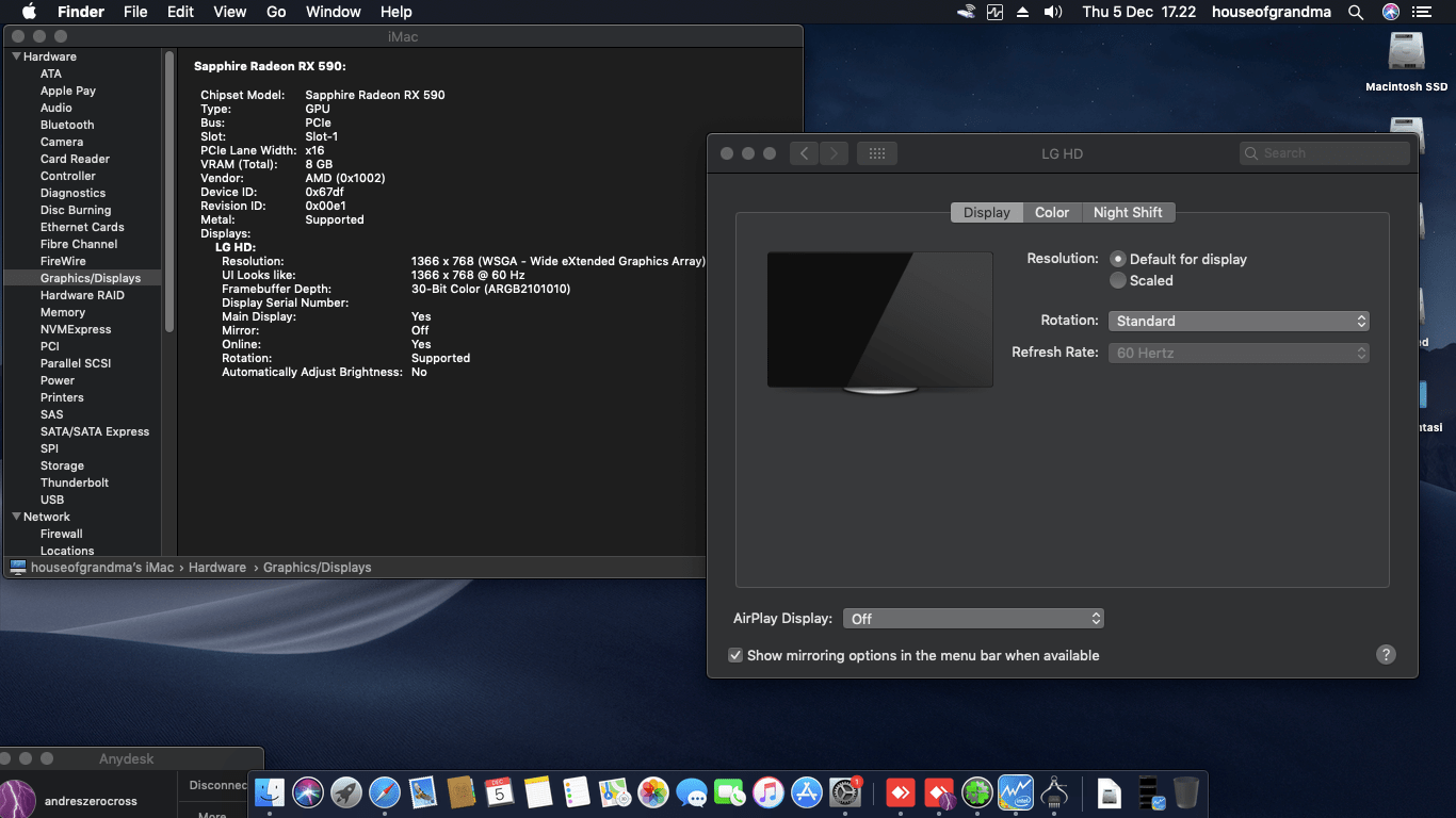 Gigabyte H370N WIFI + Intel Core i5 9600K + Sapphire Radeon RX 590 5