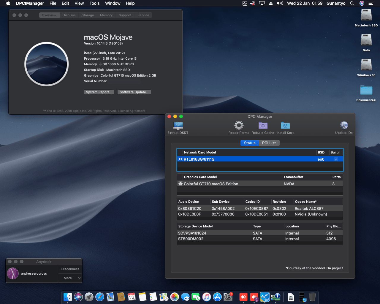 Gigabyte H61M DS2 + Intel Core i5 3470 + Colorful GT710 1