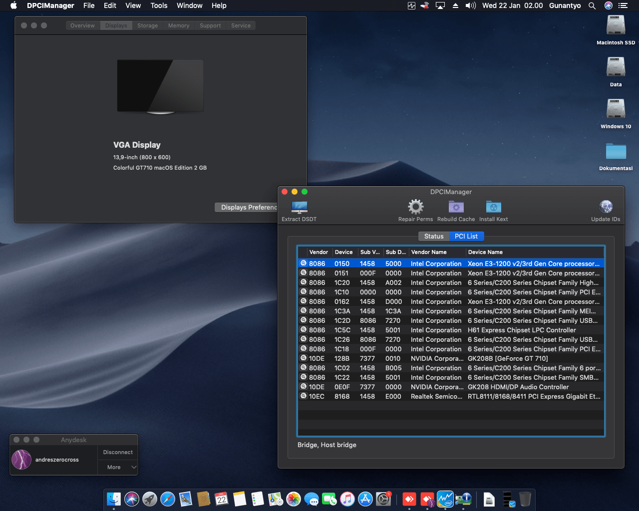 Gigabyte H61M DS2 + Intel Core i5 3470 + Colorful GT710 2