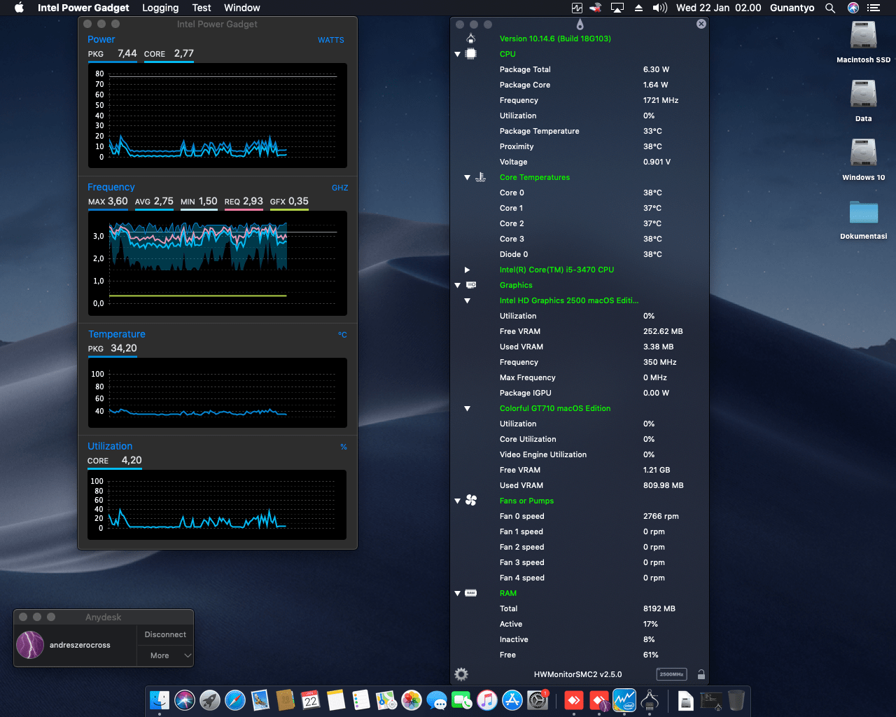 Gigabyte H61M DS2 + Intel Core i5 3470 + Colorful GT710 3