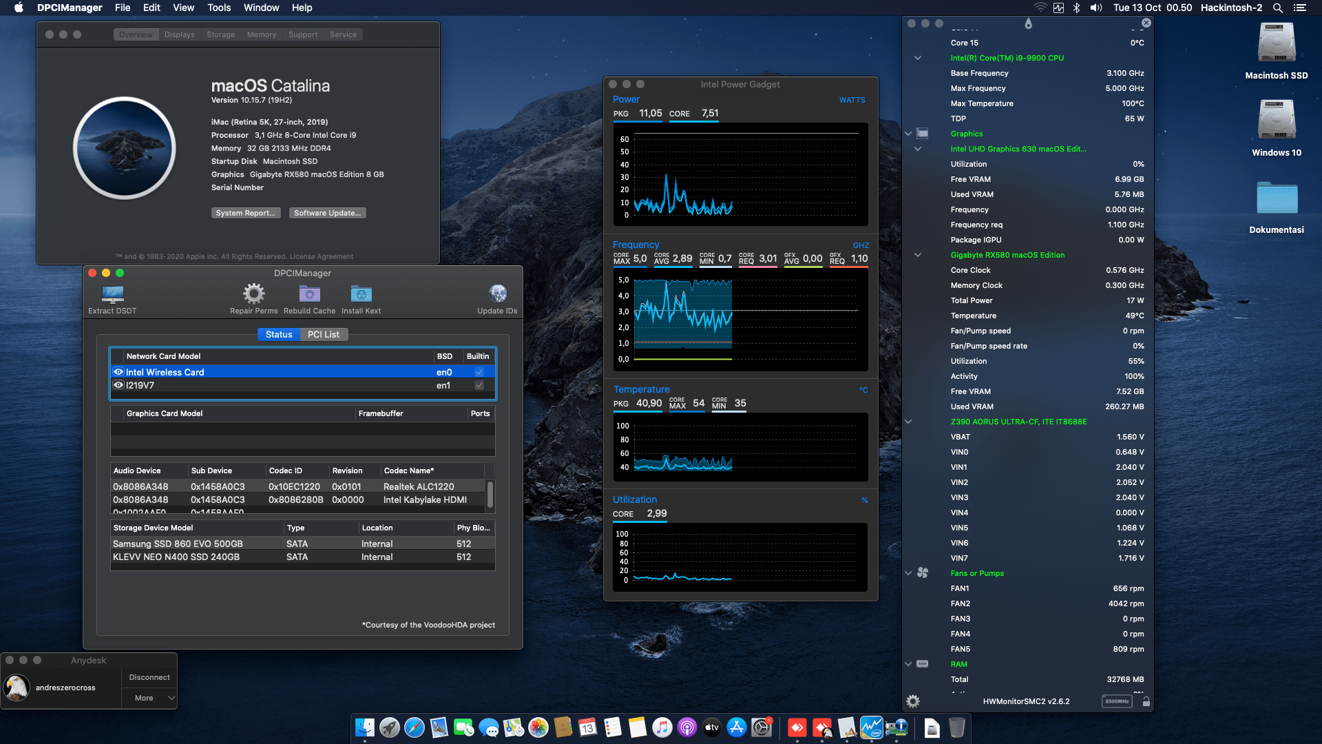 Gigabyte Z390 Aorus Ultra + Intel Core i9 9900 + Gigabyte RX 580   OpenCore 1