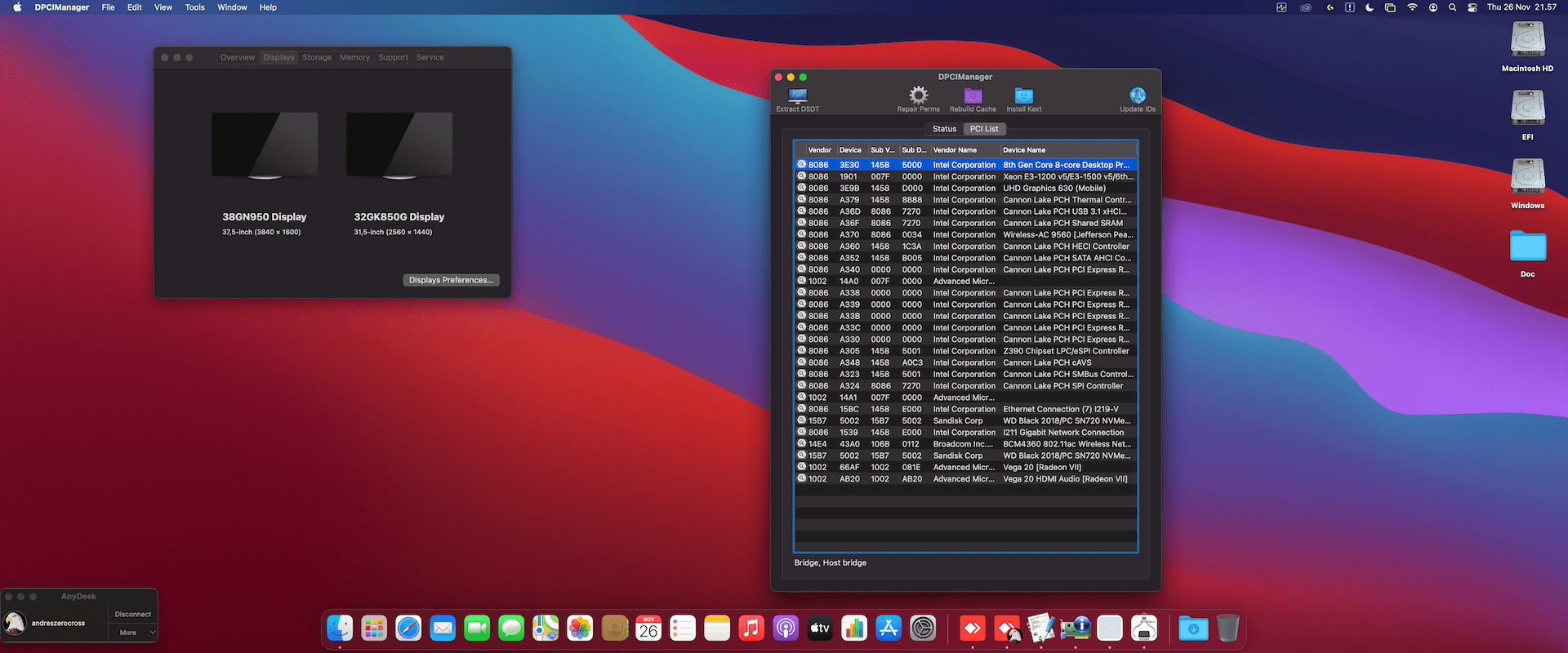 Gigabyte Z390 Designare 2nd + Intel COre i9 9900KS + Sapphire Radeon VII   OpenCore 2