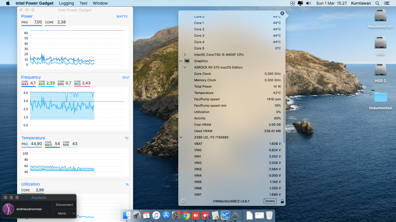 Gigabyte Z390 UD + Intel Core i5 9400F + Asrock RX 570 3