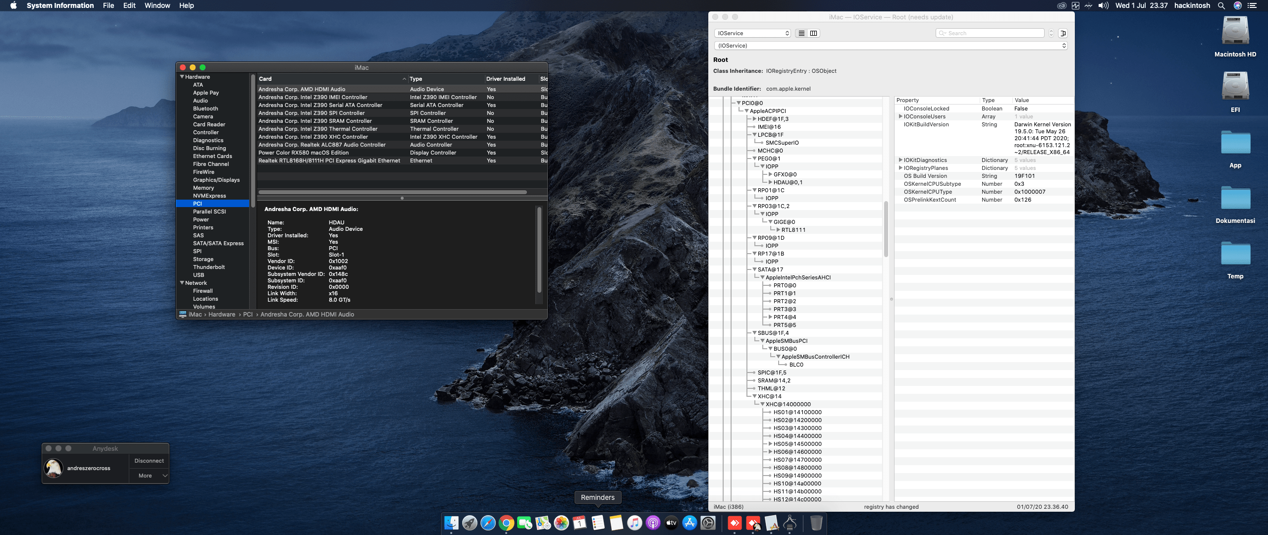 Gigabyte Z390 UD + Intel Core i5 9400F + Power Color RX 580 9