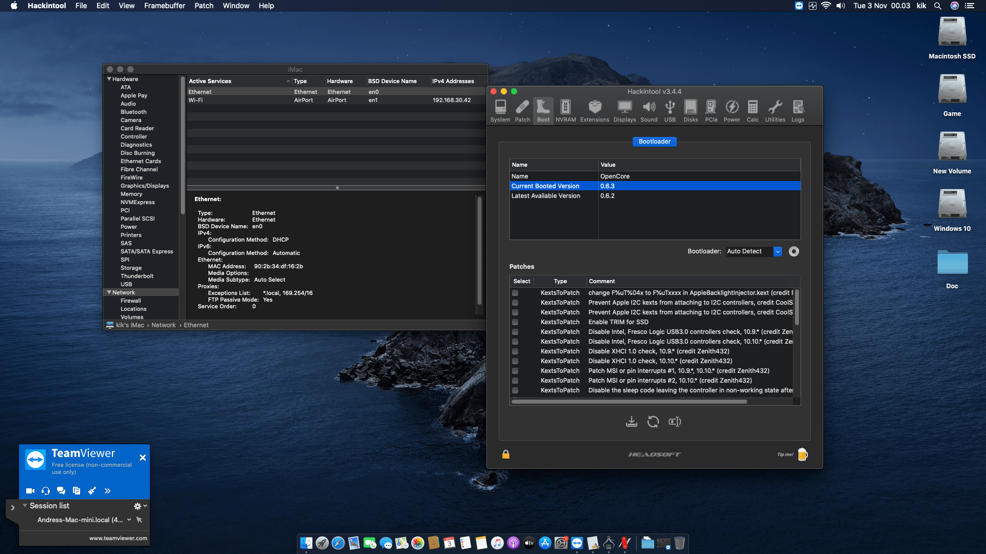 Gigabyte Z77M D3H + Intel Core i7 3770 + HIS RX 570 OpenCore 8
