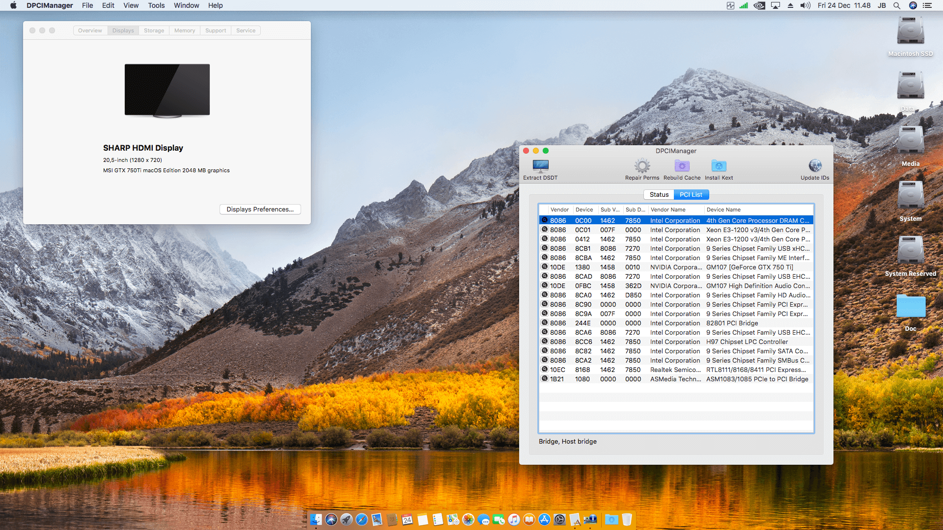 MSI H97 PC Mate + Intel Core i7 4790 + MSI GTX 750Ti OpenCore 2