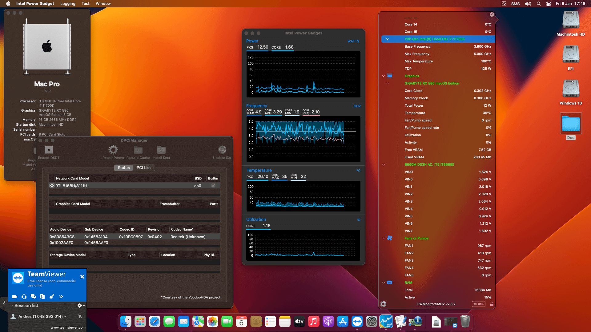 Gigabyte B560M DS3H AC + Intel Core i7 11700K + Gigabyte RX 580   OpenCore 1