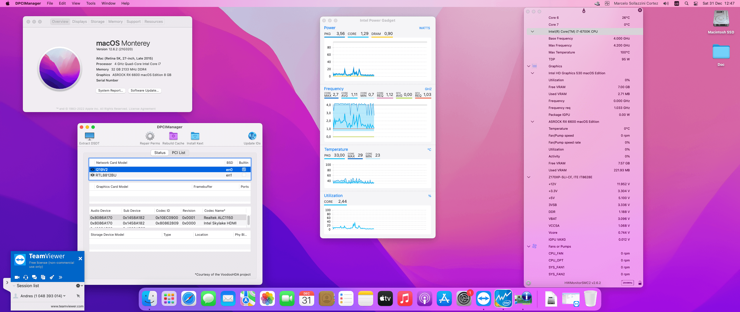 Gigabyte Z170XP SLI + Intel Core i7 6700K + Asrock RX 6600   OpenCore 1