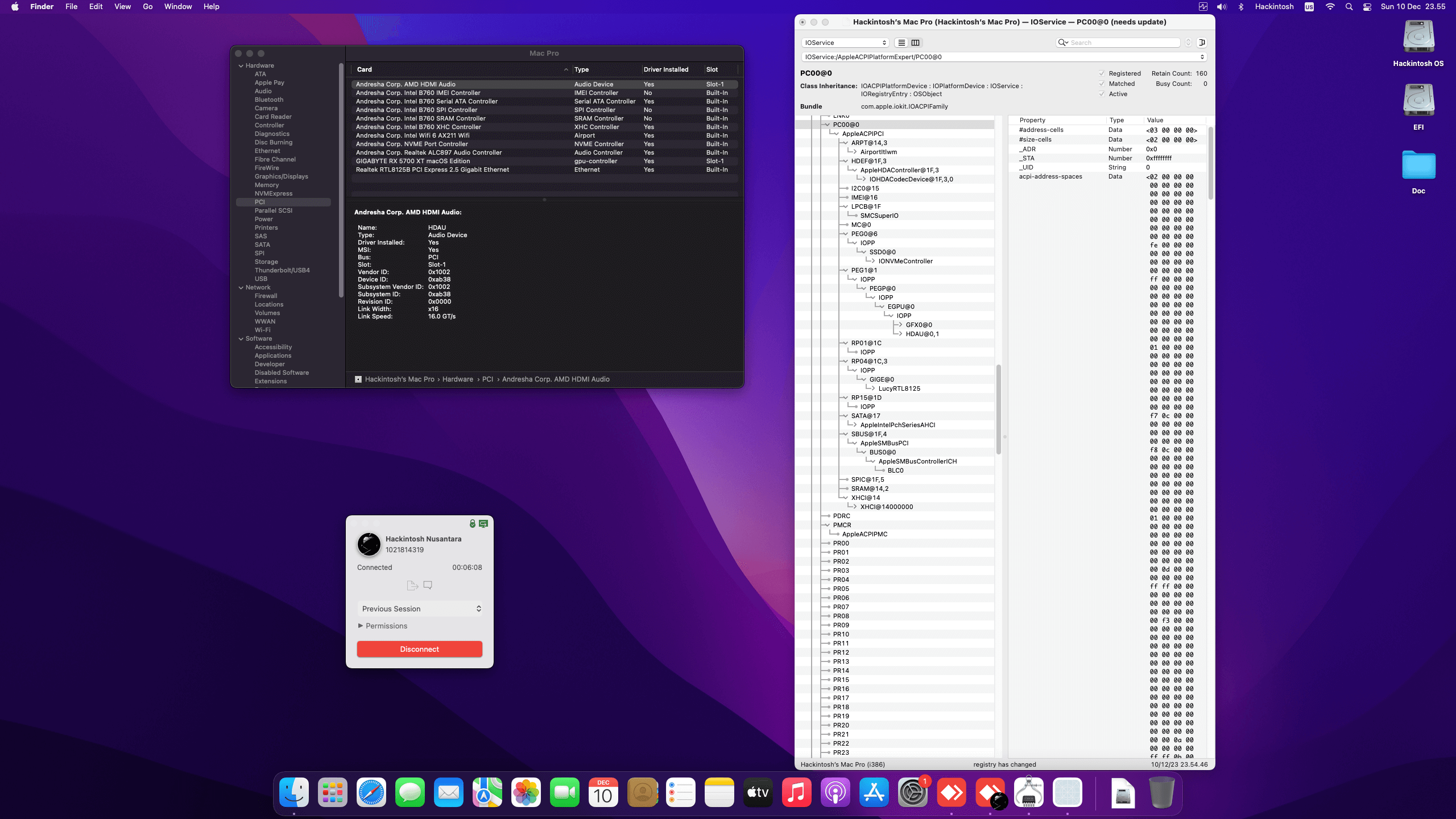 Asrock B760M Pro RS:D4 Wifi + Intel Core i7 13700F + Gigabyte RX 5700 XT   OpenCore 1