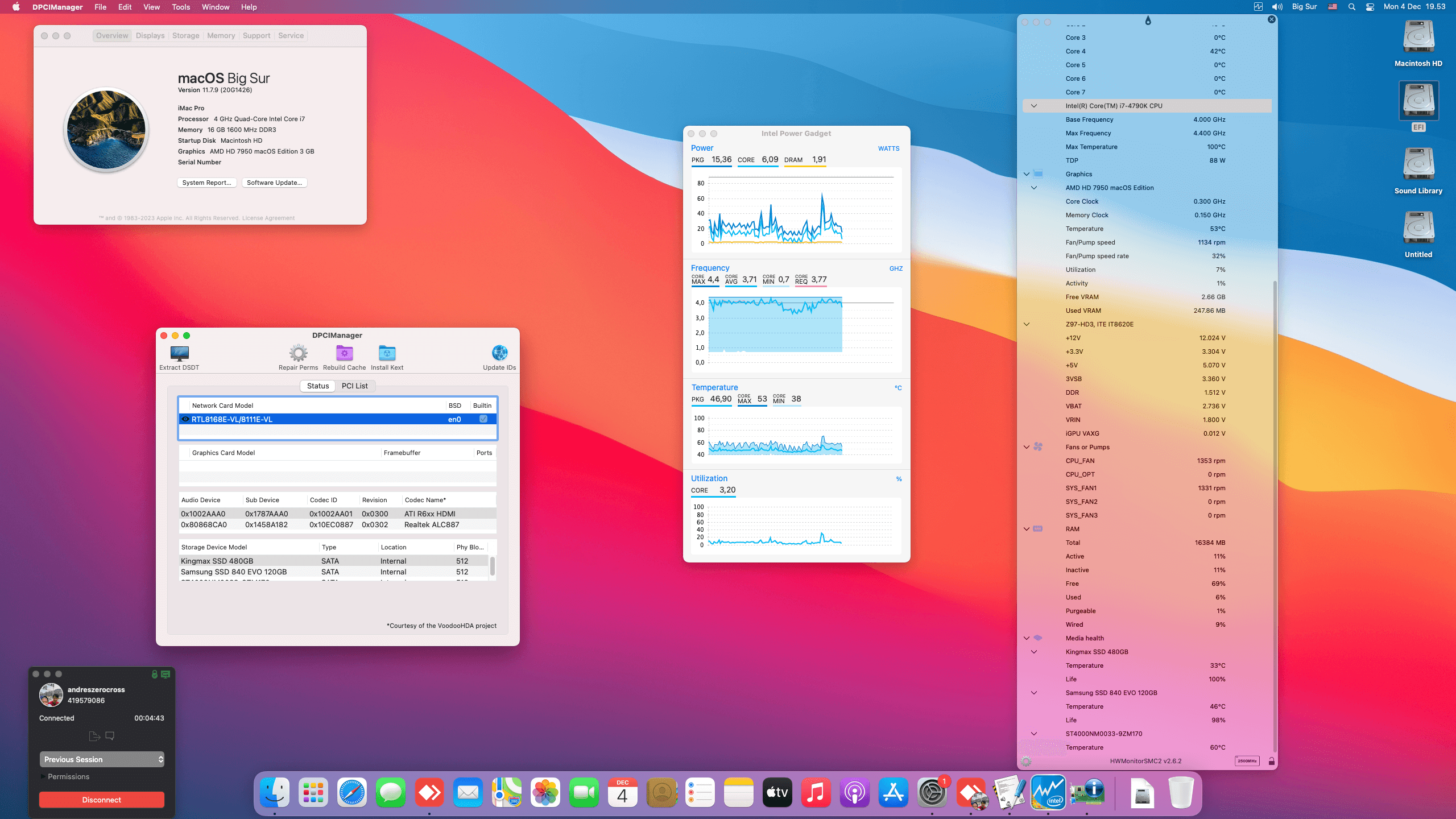 Gigabyte GA Z97 HD3 + Intel Core i7 4790K + AMD HD 7950   OpenCore 1