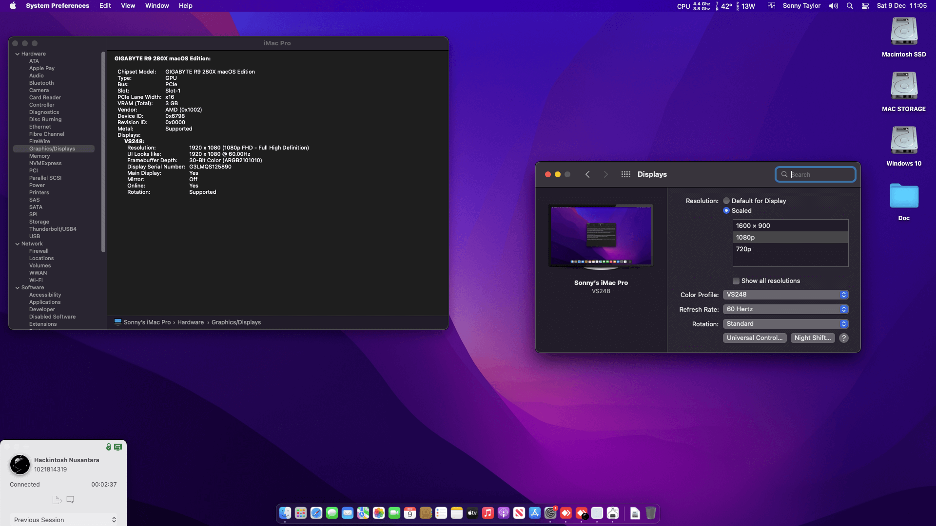 MSI B450 A PRO MAX + AMD Ryzen 5 5600G + Gigabyte R9 280X   OpenCore 1
