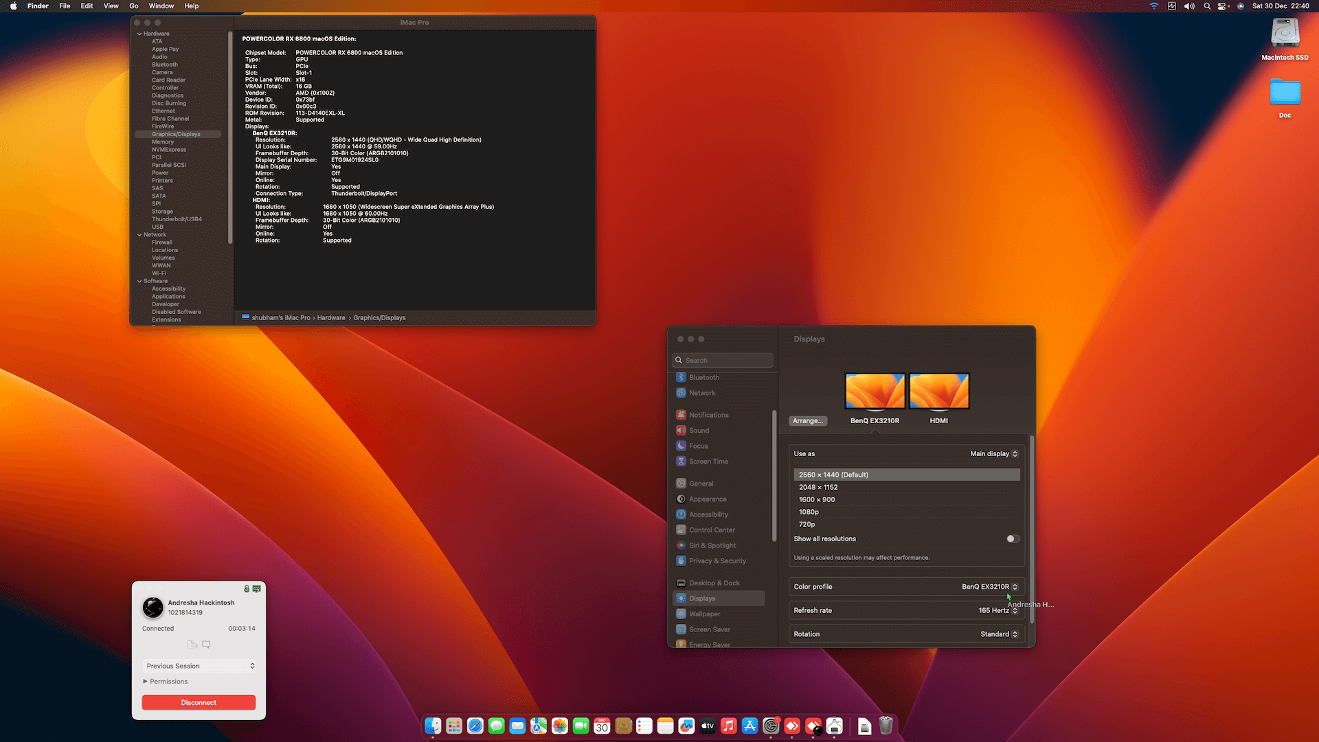 MSI Z590 A Pro + Intel Core i5 11400 + Power Color RX 6800   OpenCore 1